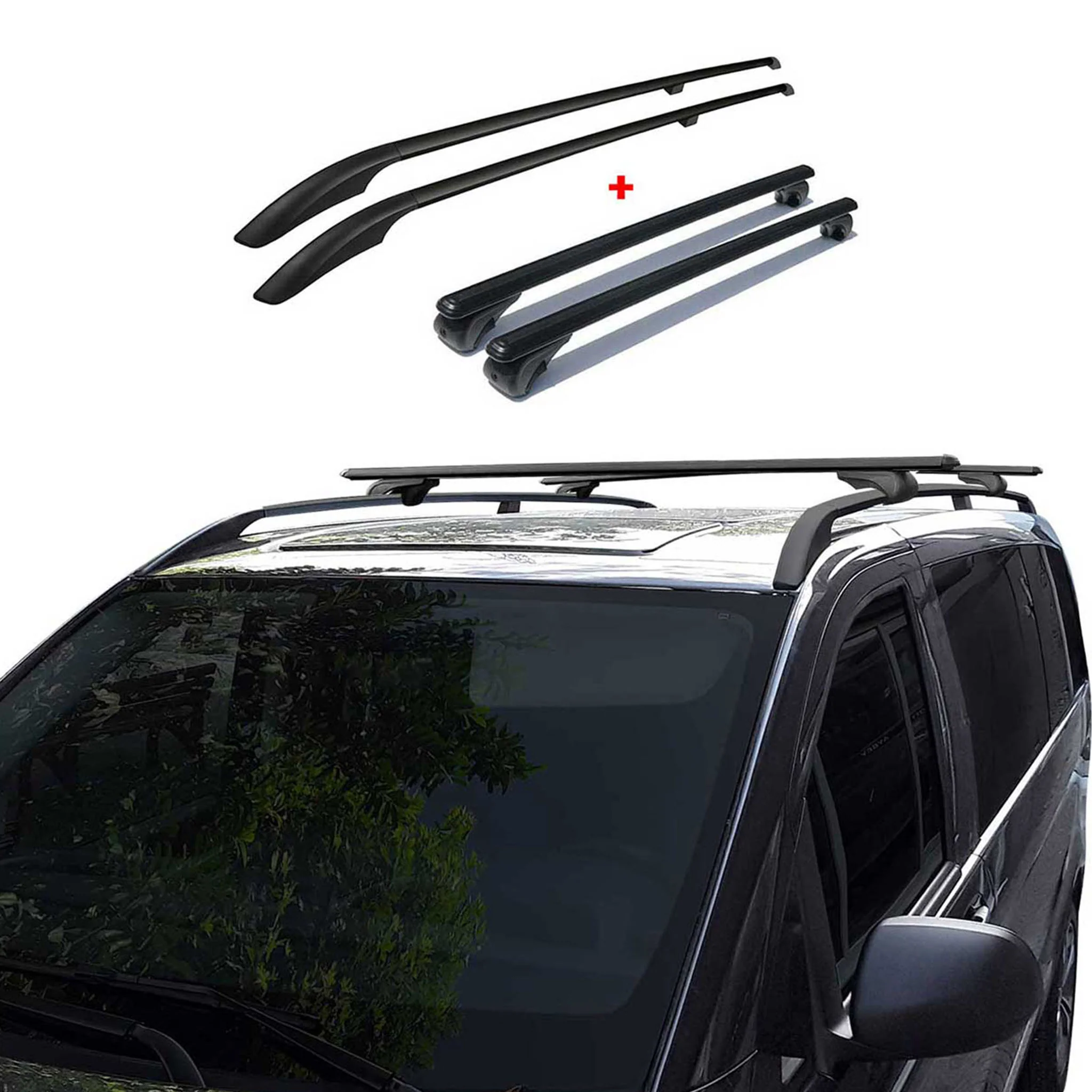 2016-2024 Mercedes Metris L2 MWB Roof Racks & Roof Rack Rails Black - Image 5