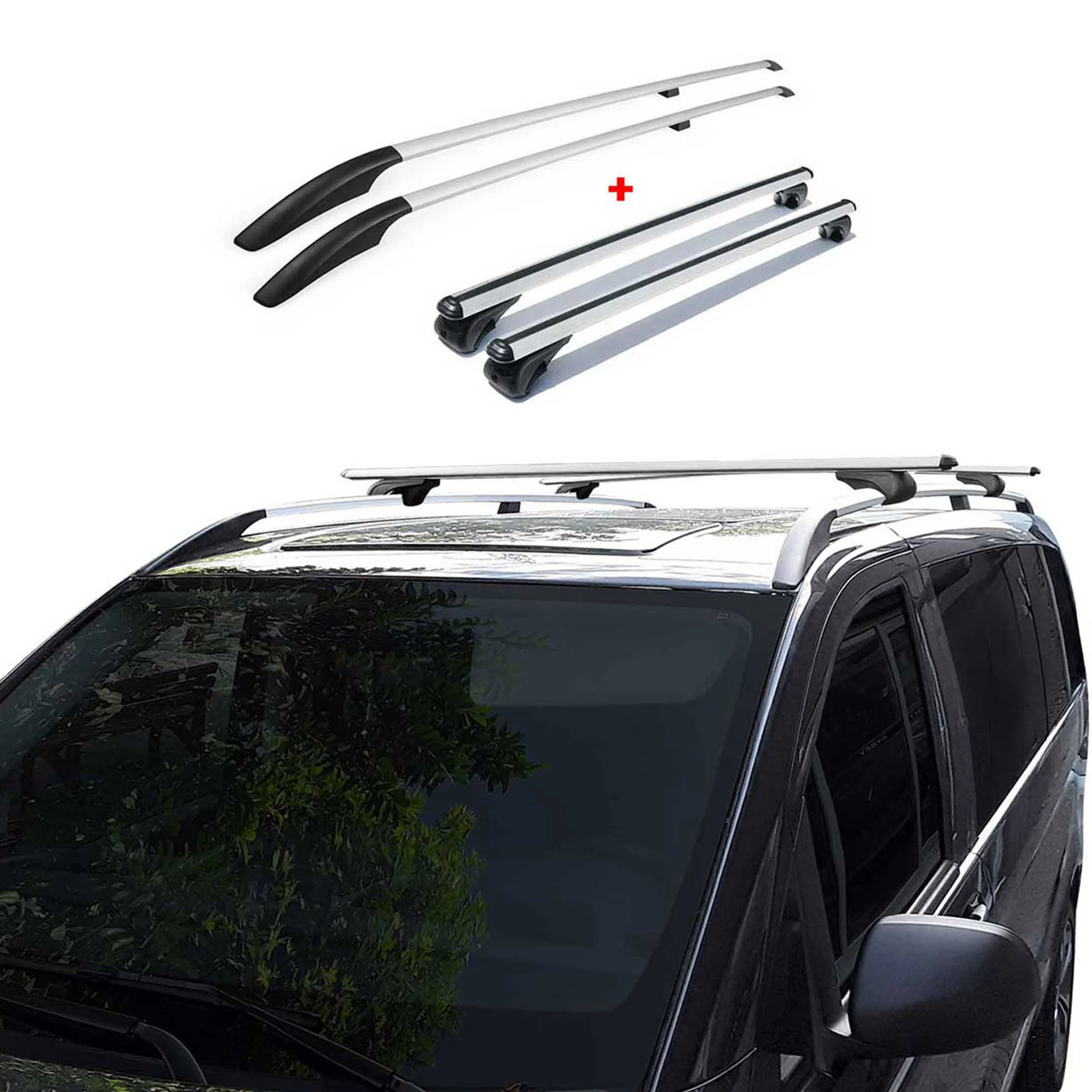 2003-2010 Porsche Cayenne Roof Racks & Roof Rack Rails Silver - Image 5