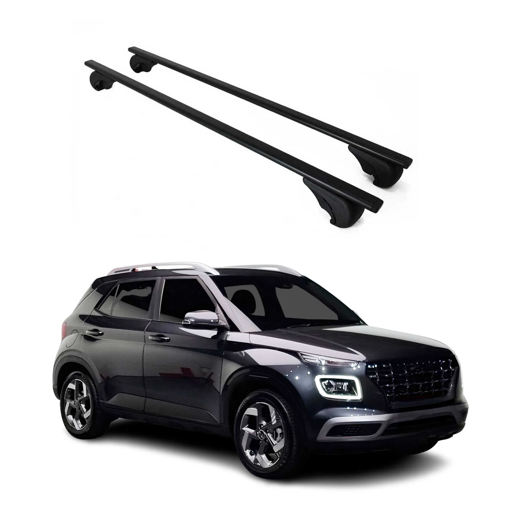 2020-2026 Hyundai Venue Roof Rack Cross Bars Black