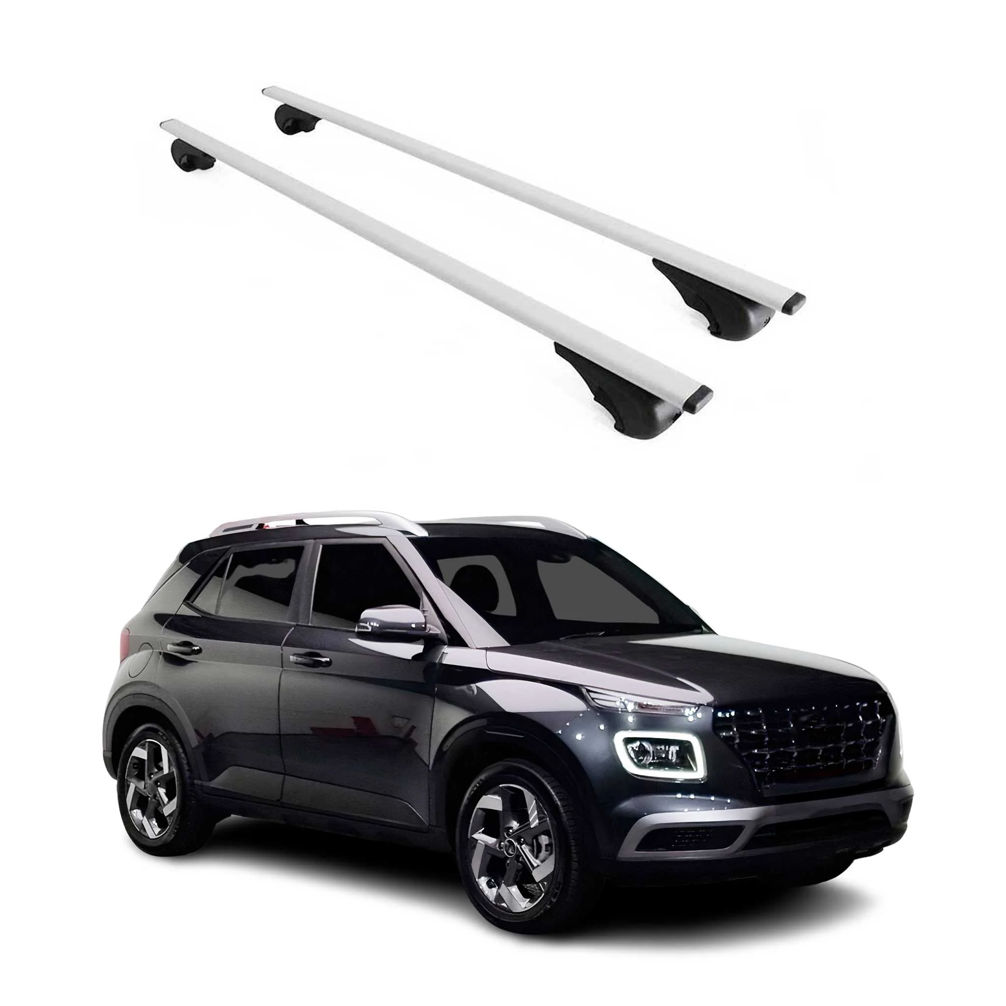 2020-2026 Hyundai Venue Roof Rack Cross Bars Silver