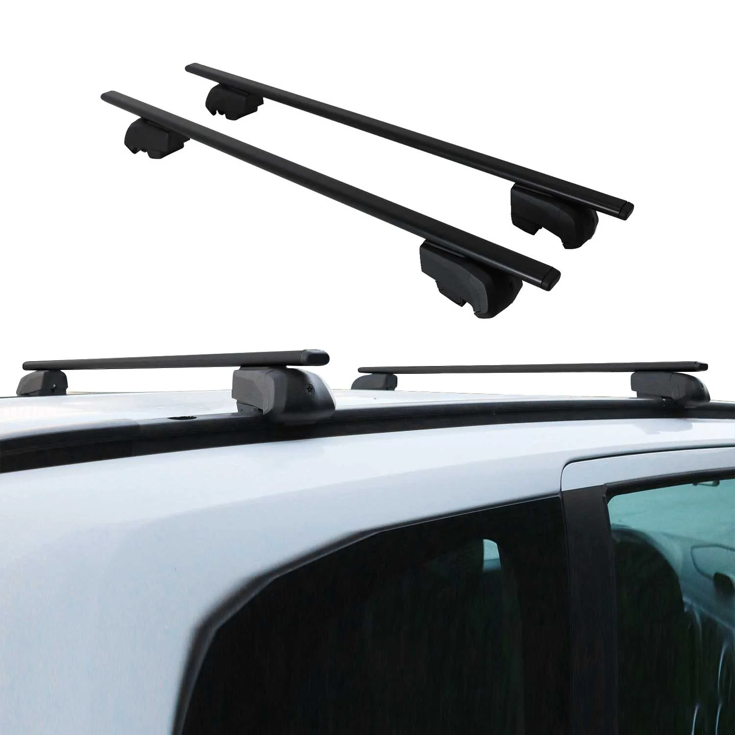 2020-2023 Kia Soul EV Roof Rack Cross Bars Black - Image 2