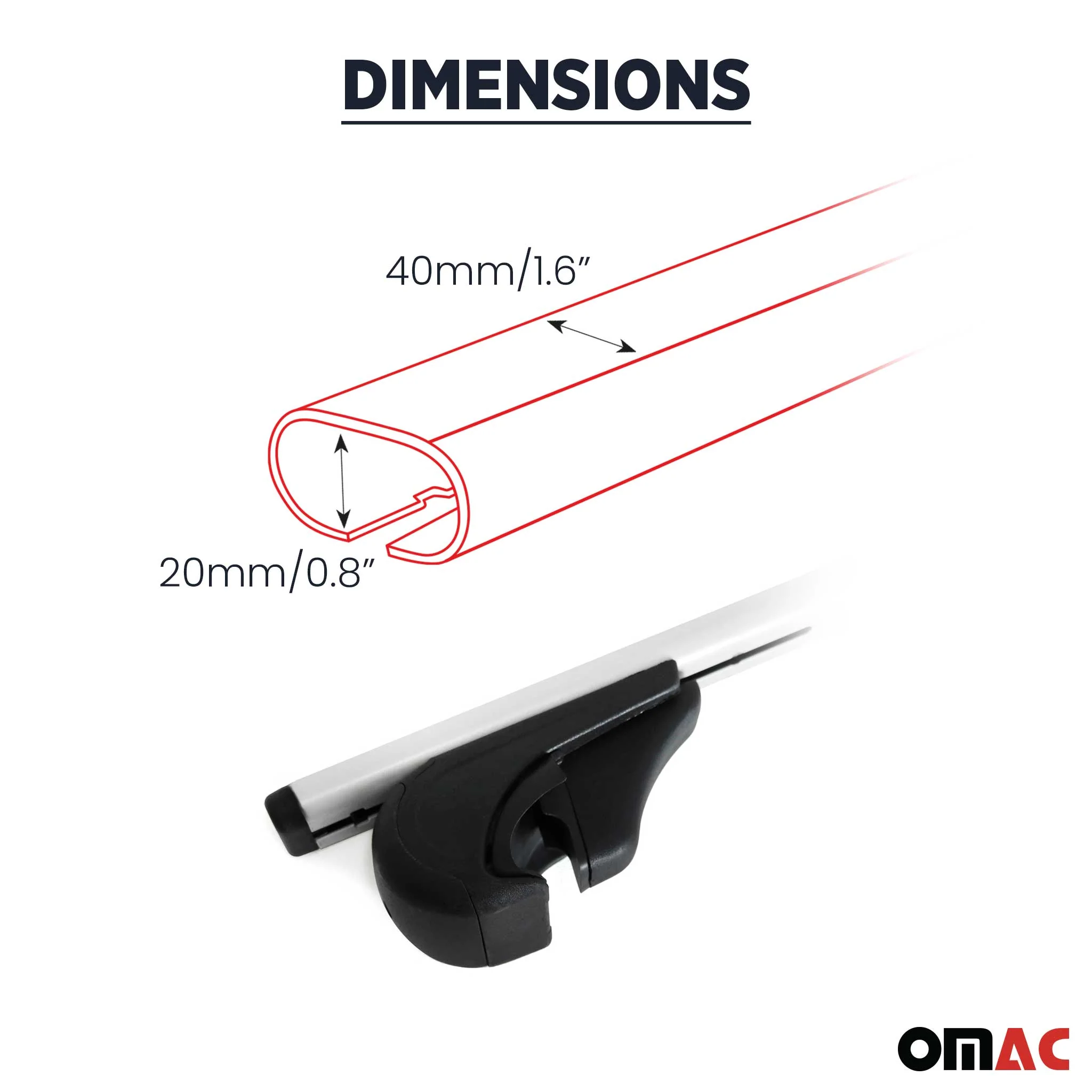 2004-2009 Nissan Quest Roof Rack Cross Bars Black - Image 3