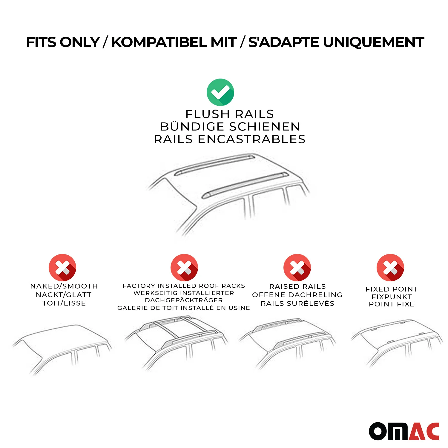 2015-2021 Mercedes C Class S205 Wagon Roof Rack Cross Bars Black - Image 5