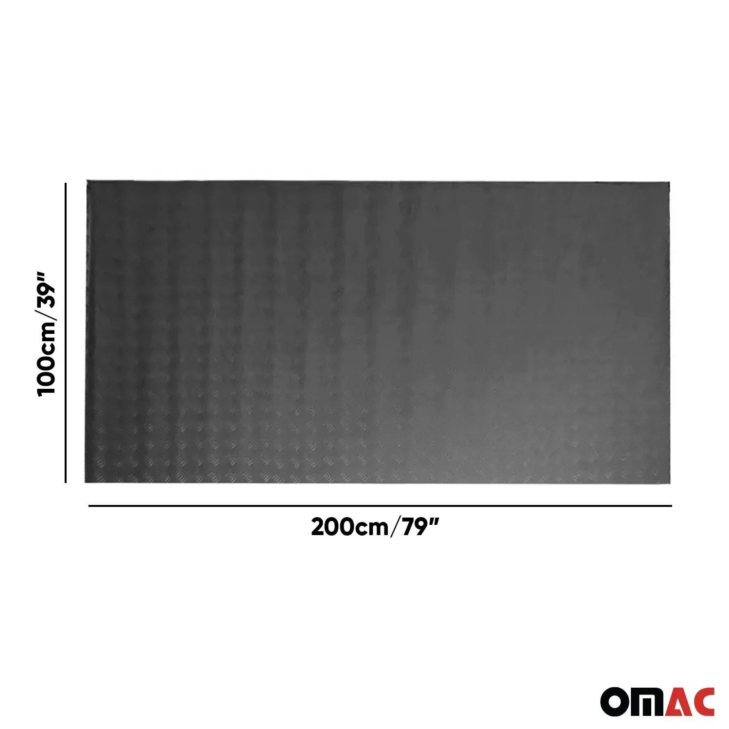 Rubber Pickup Truck Bed Liners Trunk Mat Trimmable Flooring Mat Black & Grey - Image 3