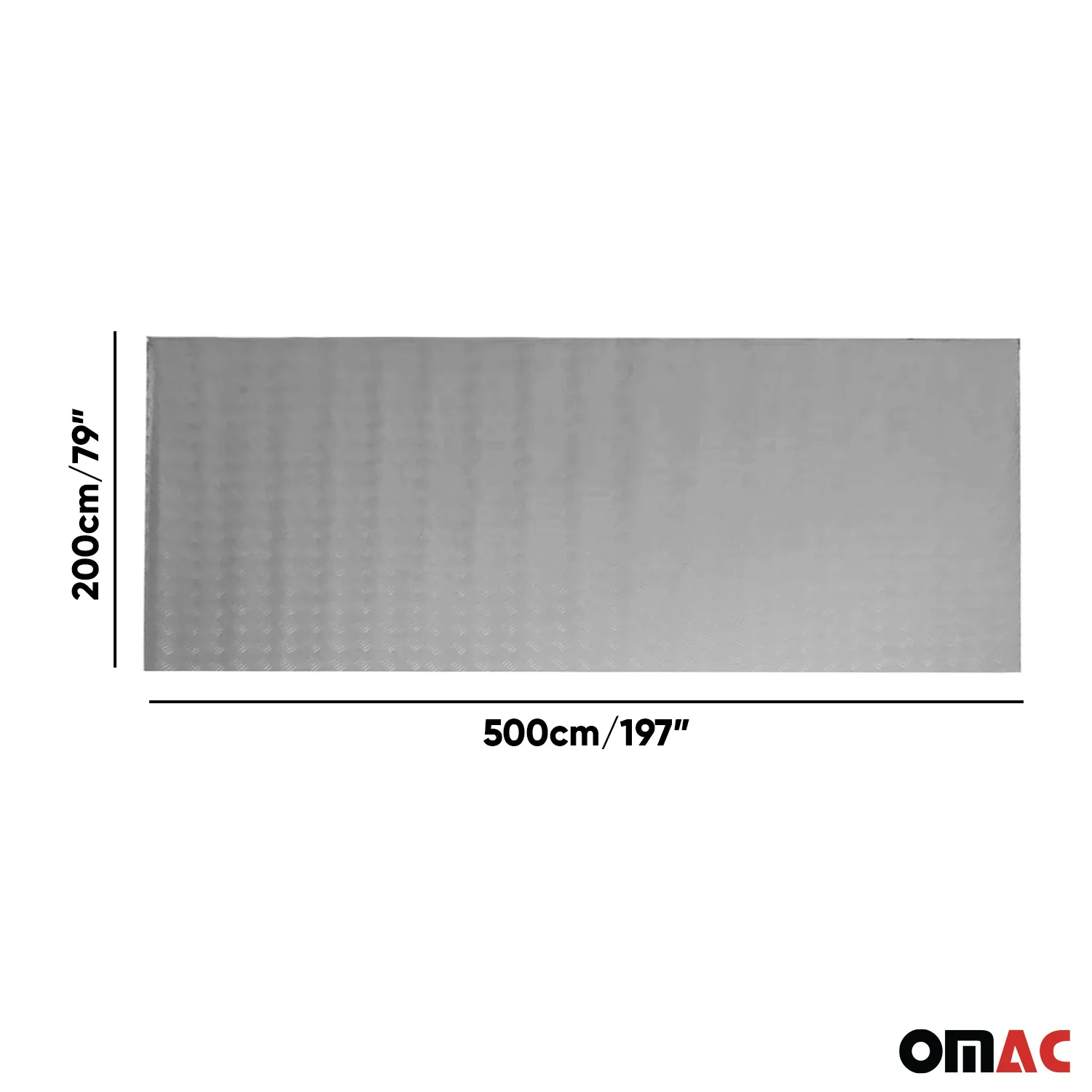 Rubber Pickup Trunk Mat Truck Bed Liner Trimmable Flooring Mat Black & Grey - Image 3