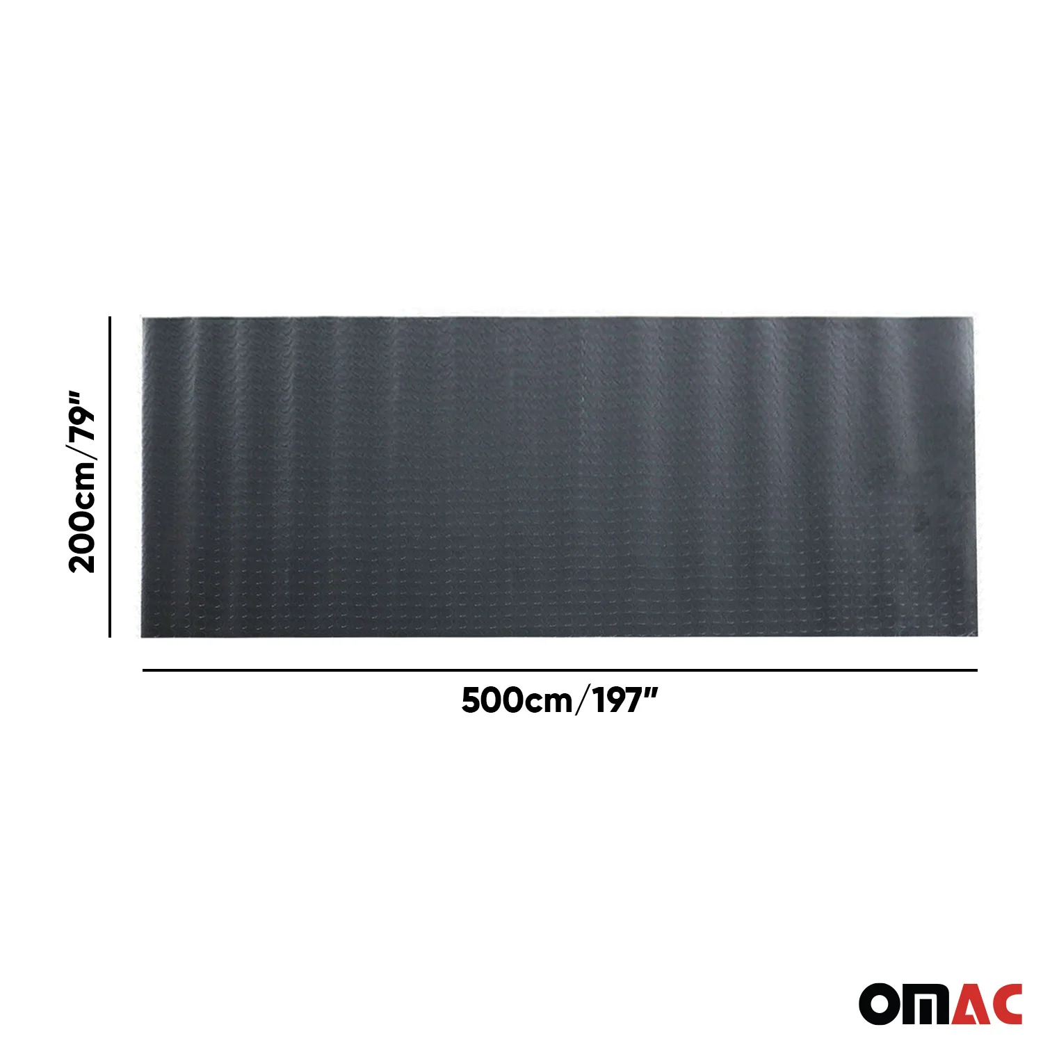 Rubber Trunk Mat Pickup Truck Bed Liner Trimmable Flooring Mat Black & Grey - Image 3