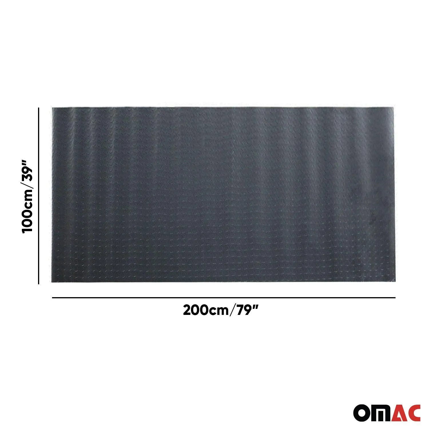 Rubber Truck Bed Liner Trunk Mat Flooring Mat 40x79 inch Peny Style Black - Image 3