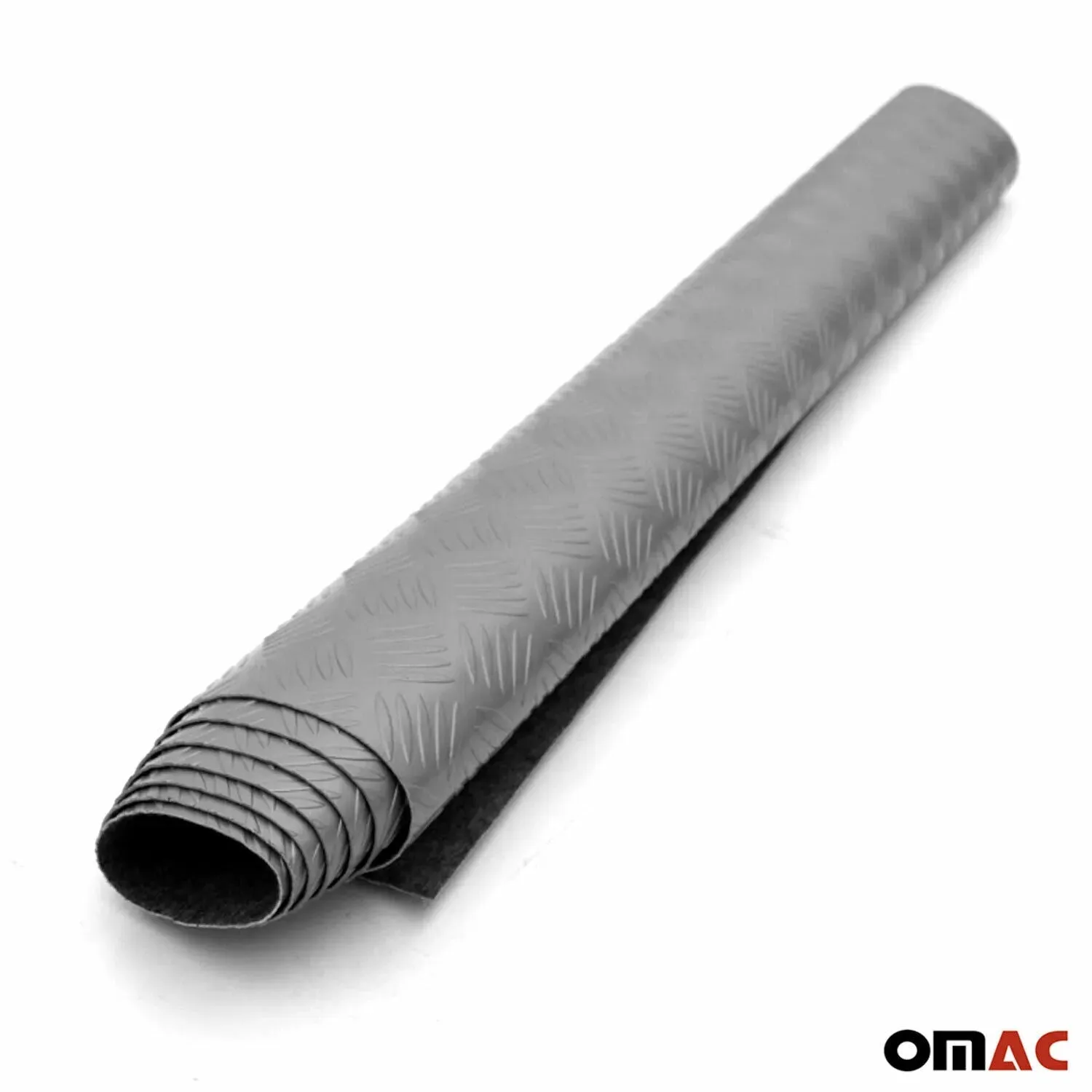 Rubber Truck Bed Liner Trunk Mat Flooring Mat Black & Grey Aluminium Look - Image 3