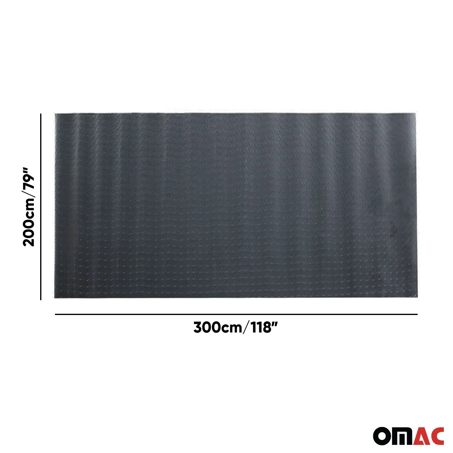 Rubber Truck Bed Liner Trunk Mat Flooring Mat 118x79 inch Peny Style Black - Image 3