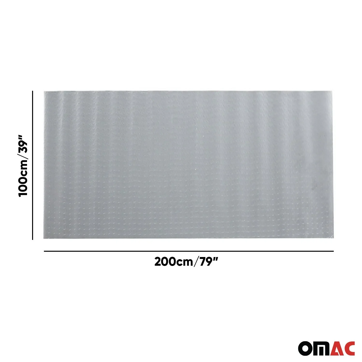 Rubber Truck Bed Liner Trunk Mat Floor Liner 40x79 inch Peny Style Grey - Image 3