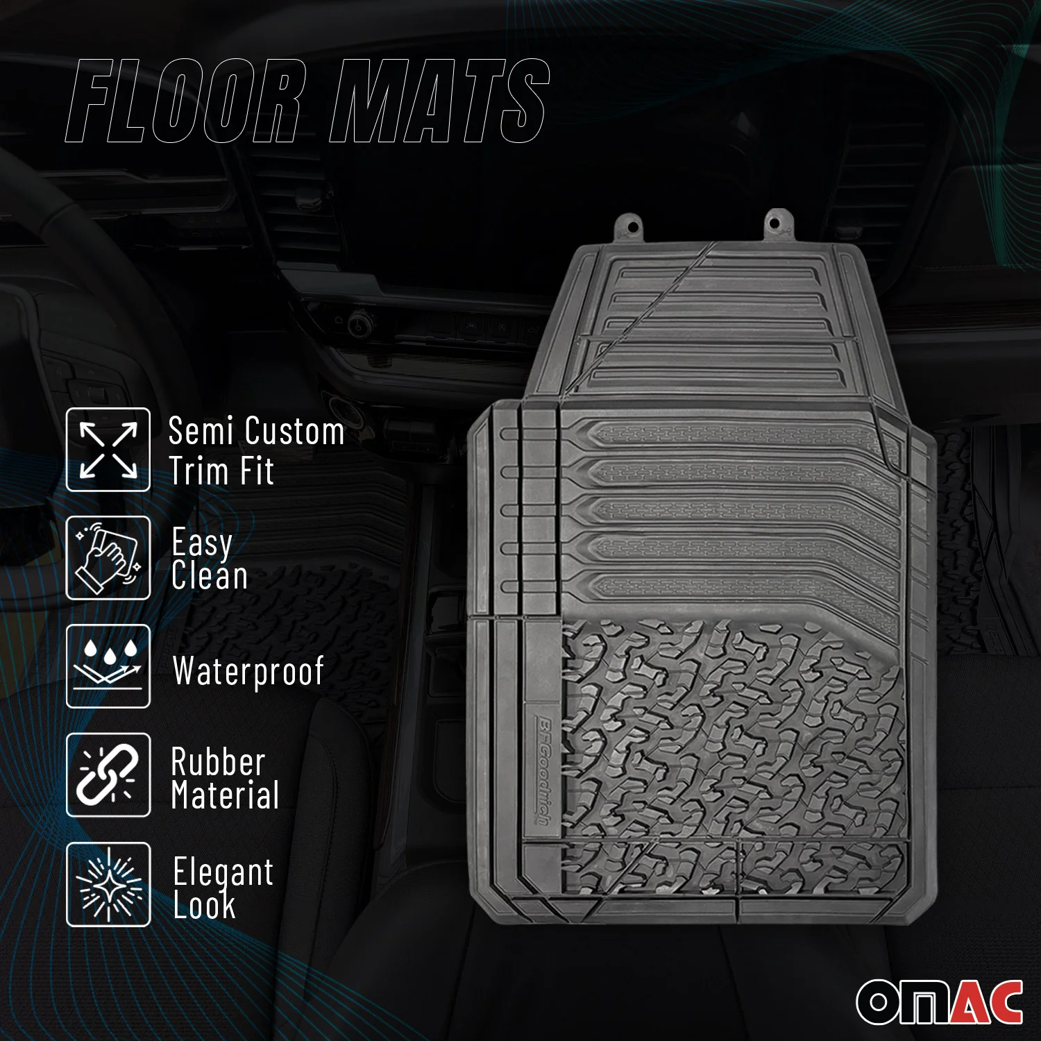 Semi Custom Trim fit Floor Mats Liners for Chevrolet GMC Trucks SUV All Season - Image 4