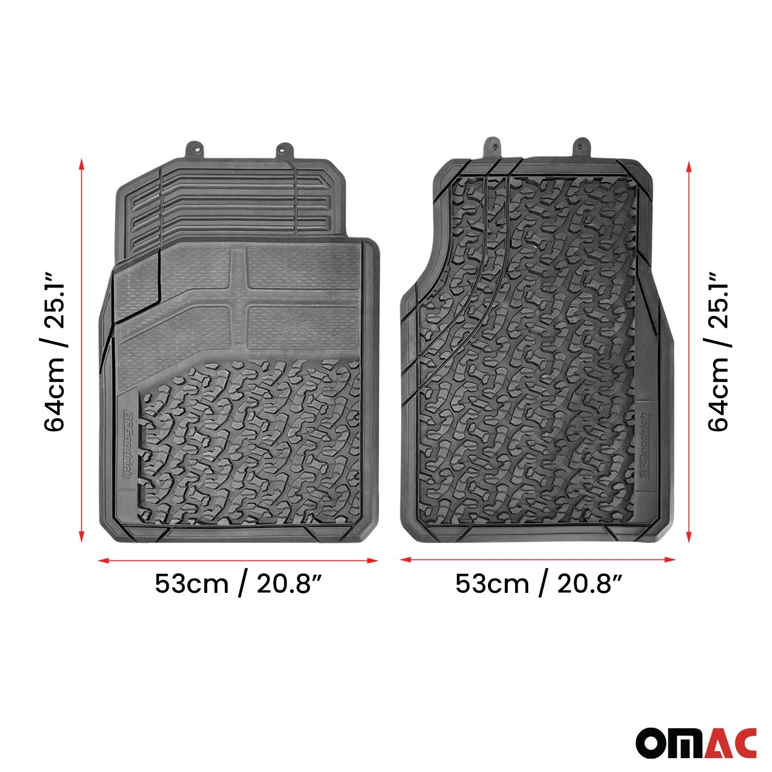 Semi Custom Trim fit Floor Mats Liners for Dodge Trucks & SUV All Season Rubber - Image 3