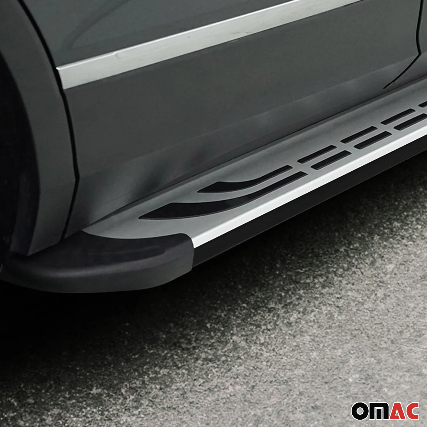 2017-2022 Kia Niro 1.gen Running Boards Side Steps Silver & Black - Image 5