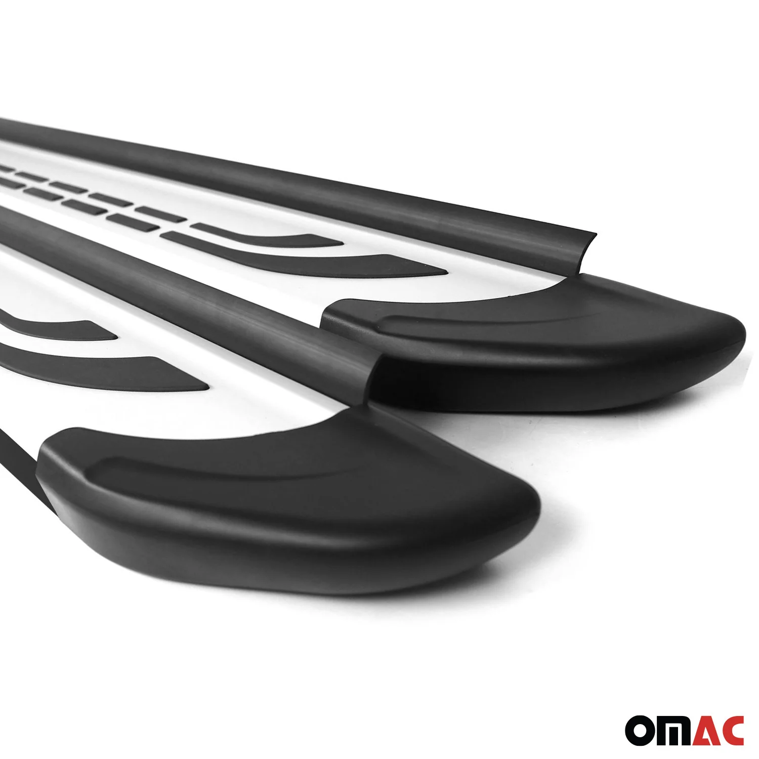 2006-2013 Land Rover Range Rover Sport Running Boards Side Steps Silver & Black - Image 10