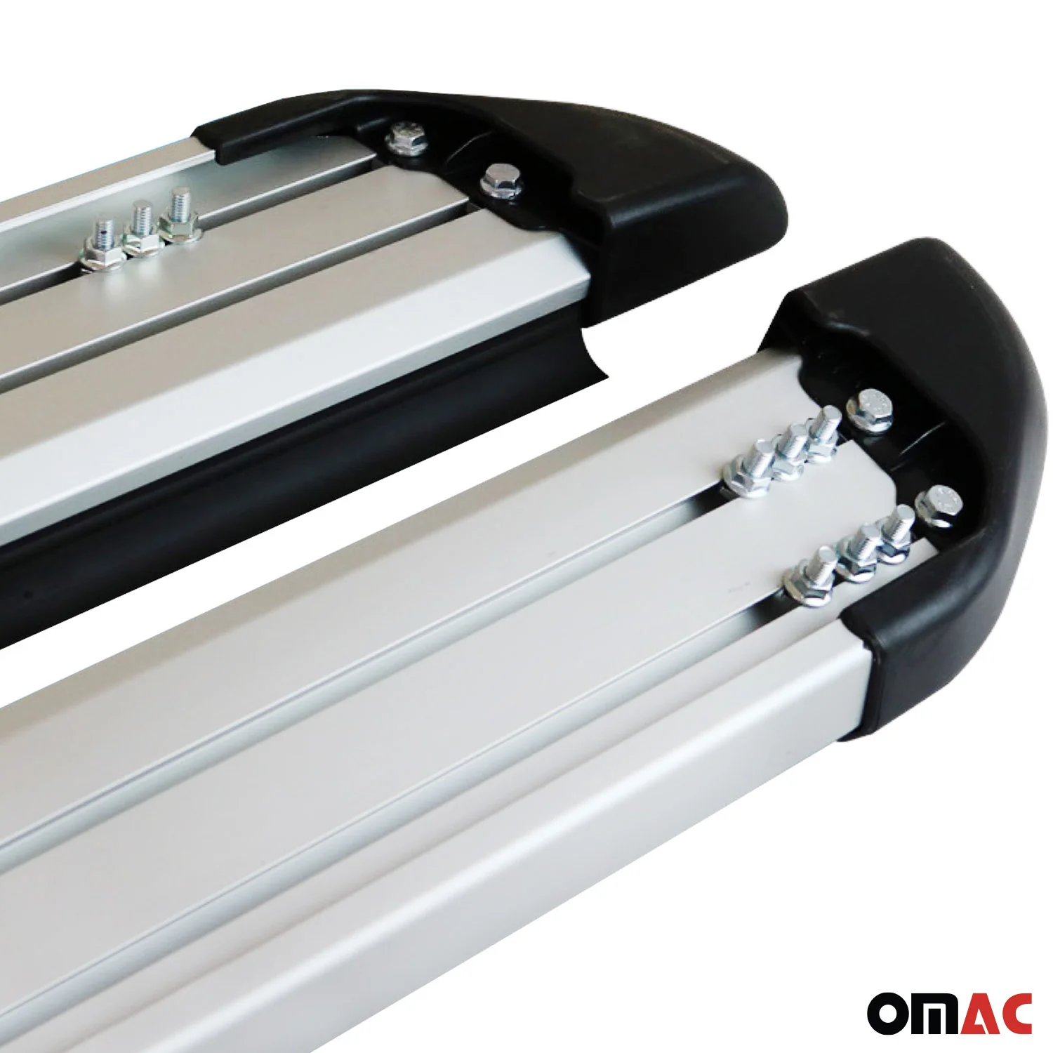 2007-2011 Honda CR-V Running Boards Side Steps Silver & Black - Image 8