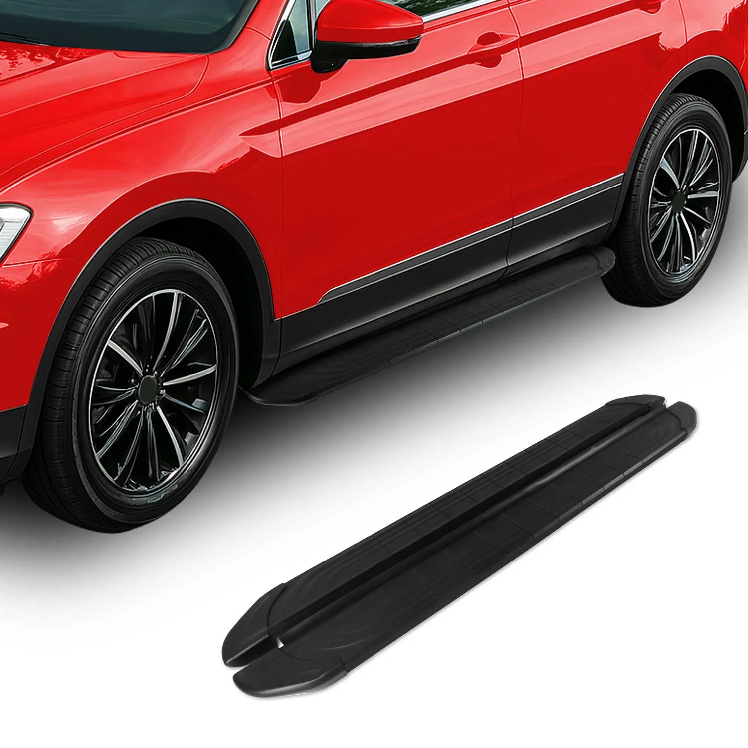 2015-2024 Jeep Renegade Running Boards Side Steps Silver & Black - Image 2