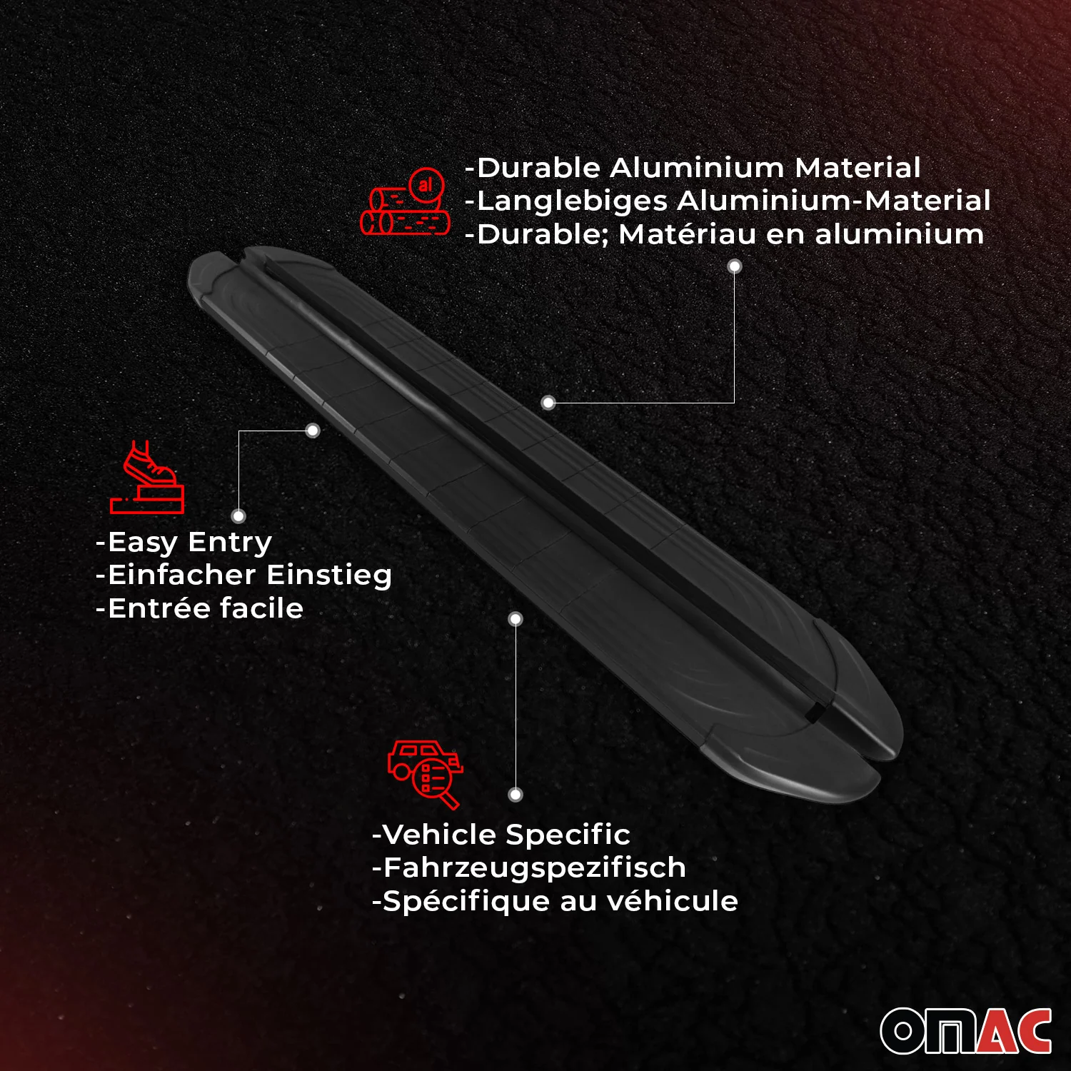 2015-2024 Jeep Renegade Running Boards Side Steps Silver & Black - Image 4
