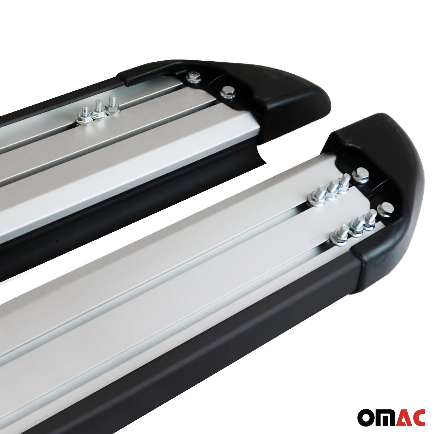 2015-2024 Jeep Renegade Running Boards Side Steps Silver & Black - Image 8
