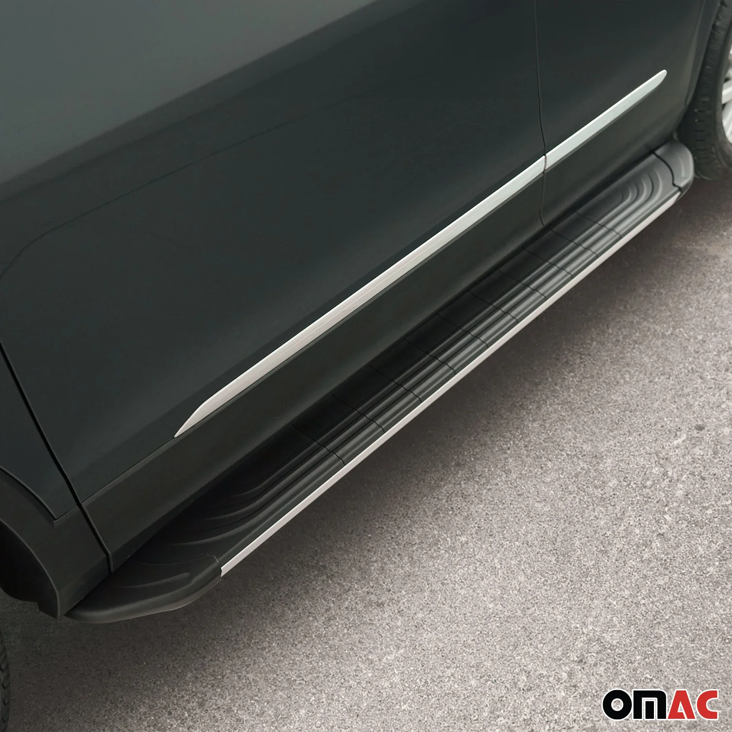 2011-2018 Nissan Juke Running Boards Side Steps Silver & Black - Image 3