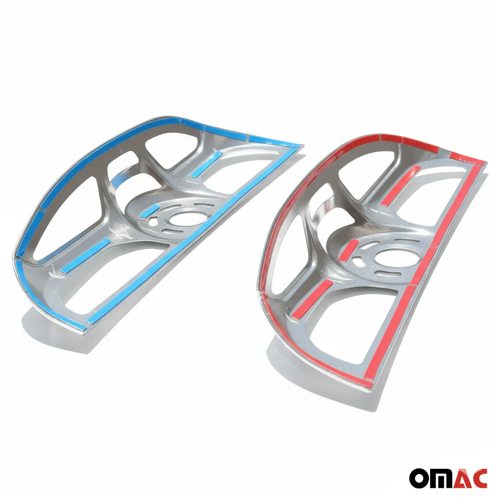 2014-2019 RAM ProMaster City Trunk Tail Light Trim Frame Chrome Silver 2Pcs - Image 5
