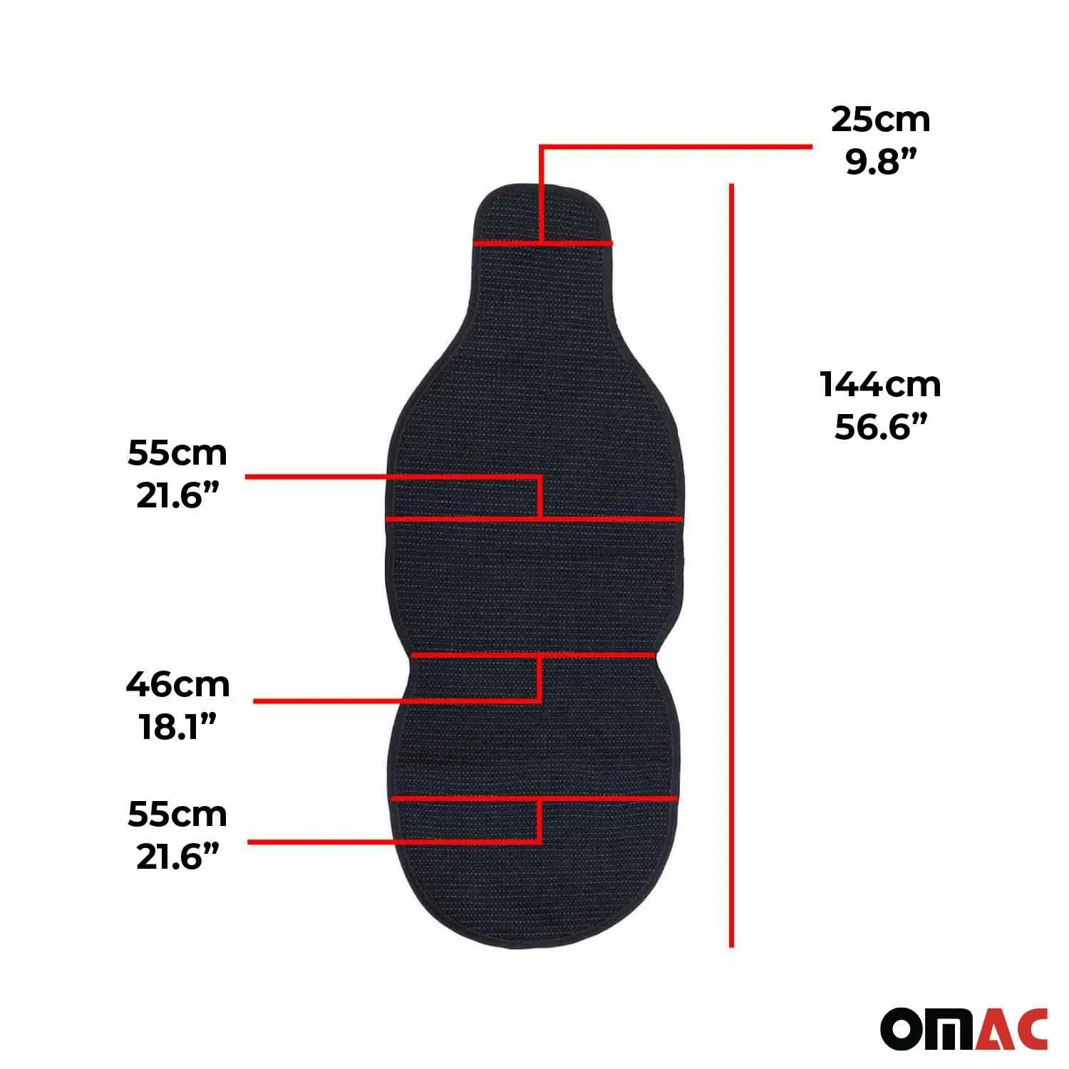Buick Antiperspirant Front Seat Cover Pads Black Grey 2 Pcs - Image 3