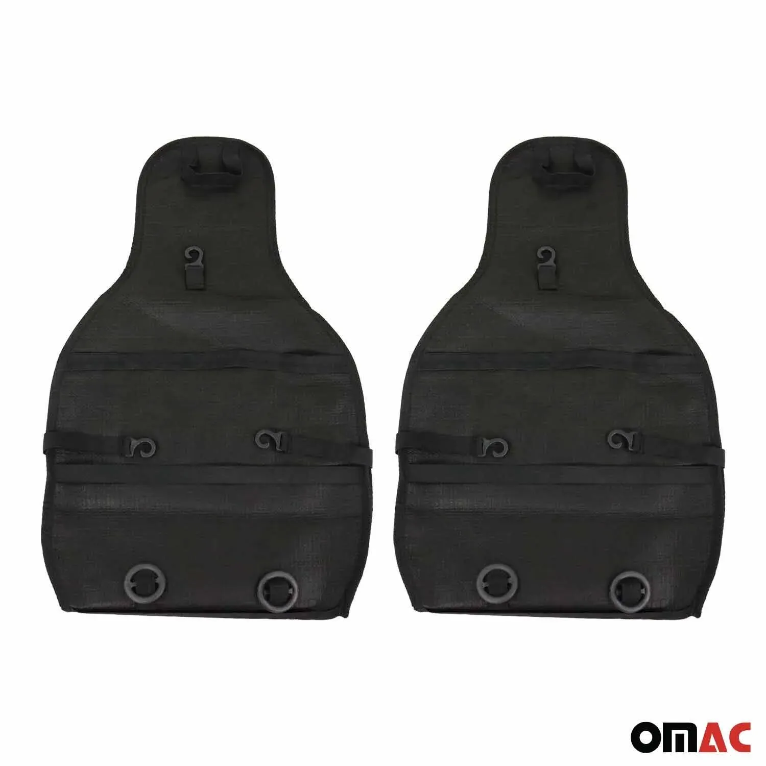 Buick Antiperspirant Front Seat Cover Pads Black Red 2 Pcs - Image 7