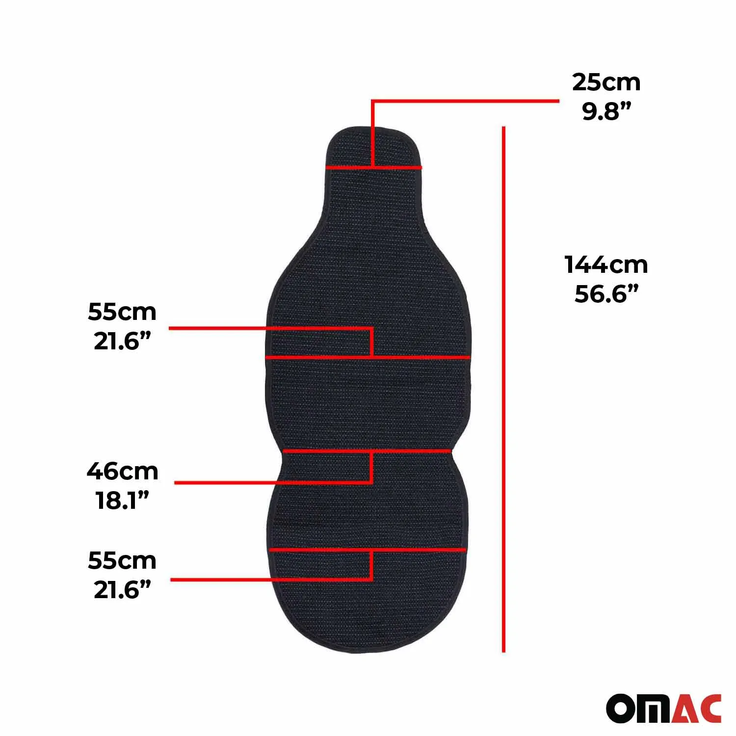 Honda Antiperspirant Front Seat Cover Pads Black Grey 2 Pcs - Image 3