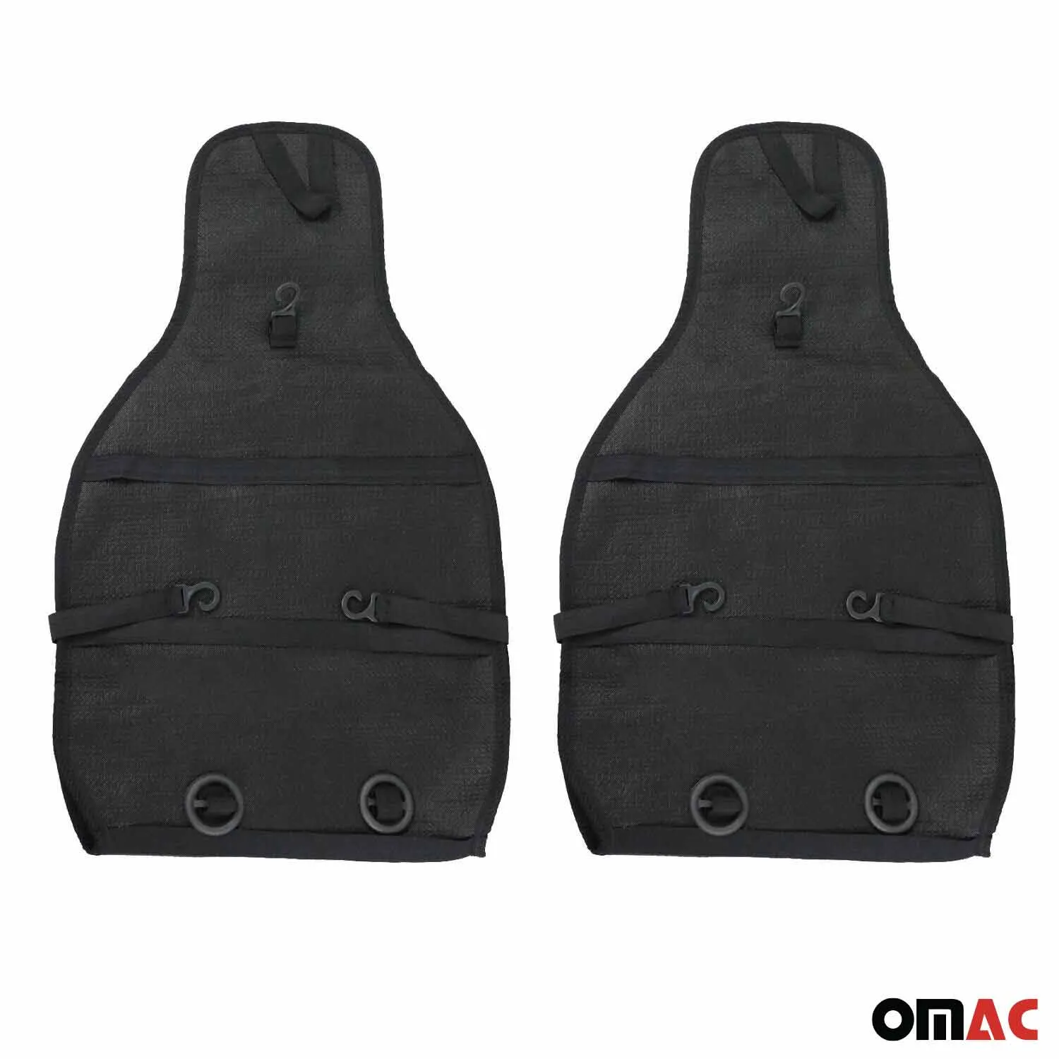 Hummer Antiperspirant Front Seat Cover Pads Black Grey 2 Pcs - Image 7