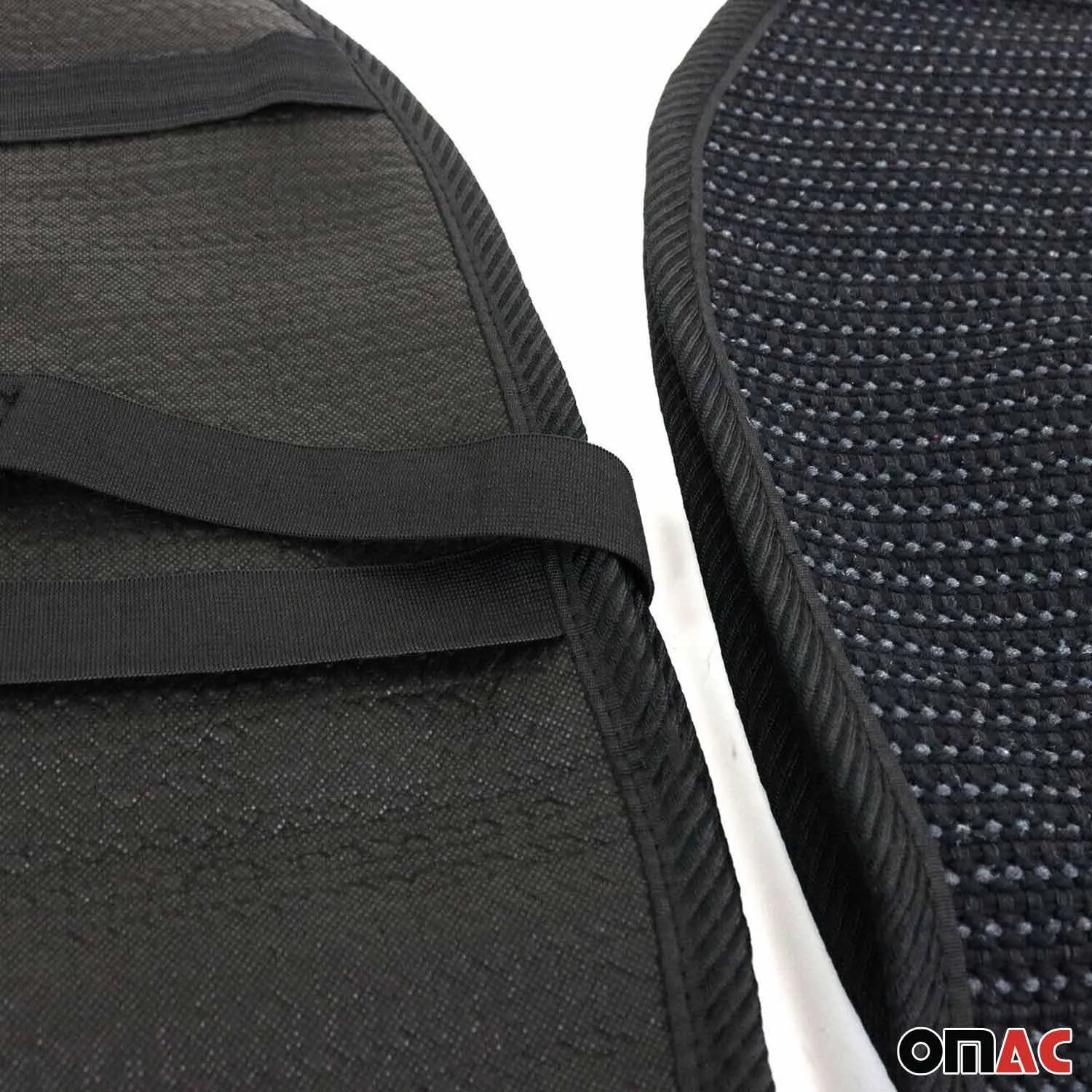 Jeep Antiperspirant Front Seat Cover Pads Black Grey 2 Pcs - Image 9