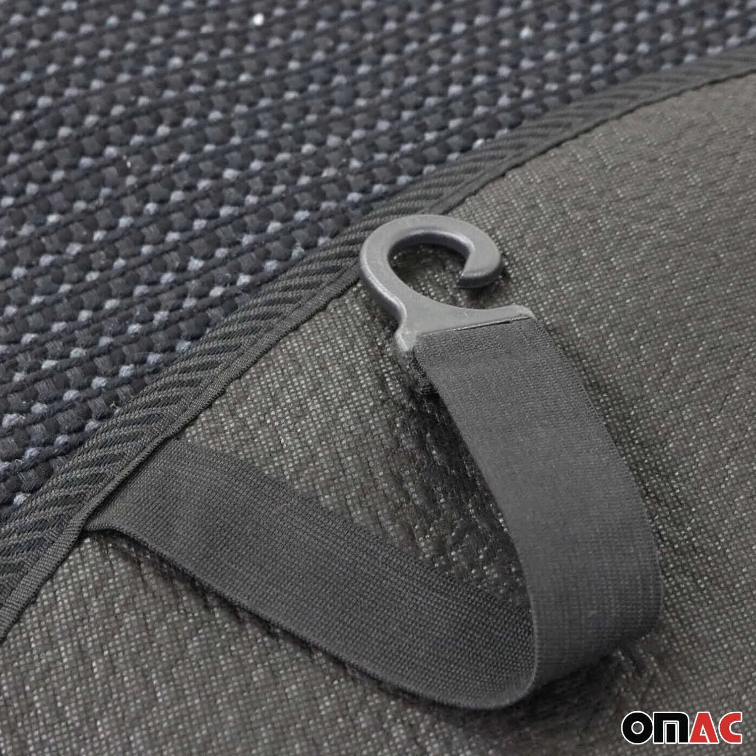Kia Antiperspirant Front Seat Cover Pads Black Grey 2 Pcs - Image 8