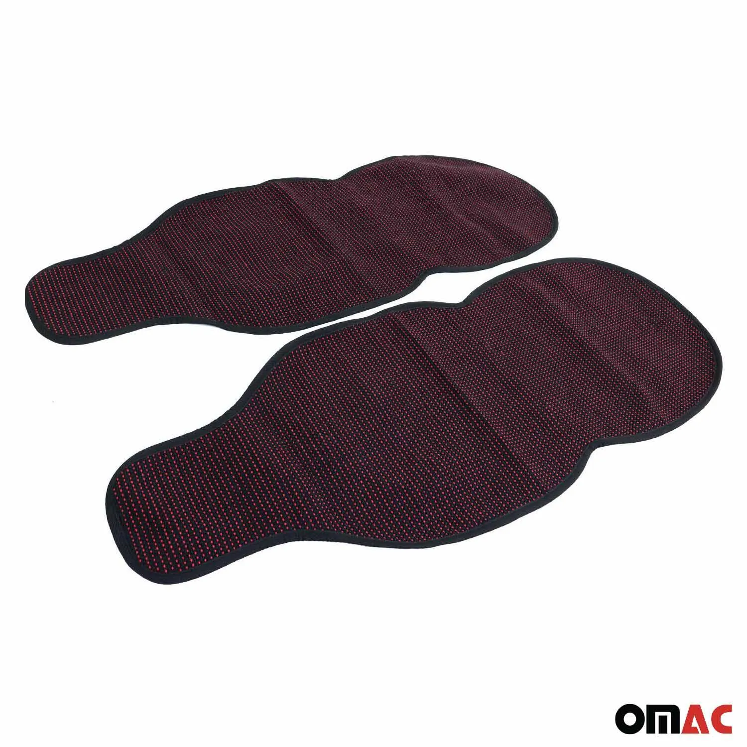 Kia Antiperspirant Front Seat Cover Pads Black Red 2 Pcs - Image 5