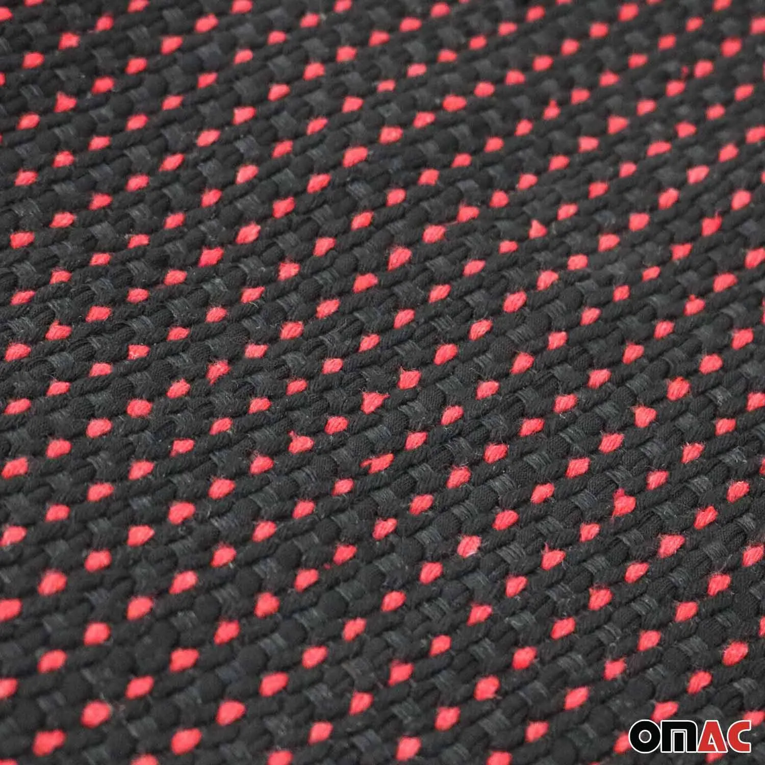 Kia Antiperspirant Front Seat Cover Pads Black Red 2 Pcs - Image 6
