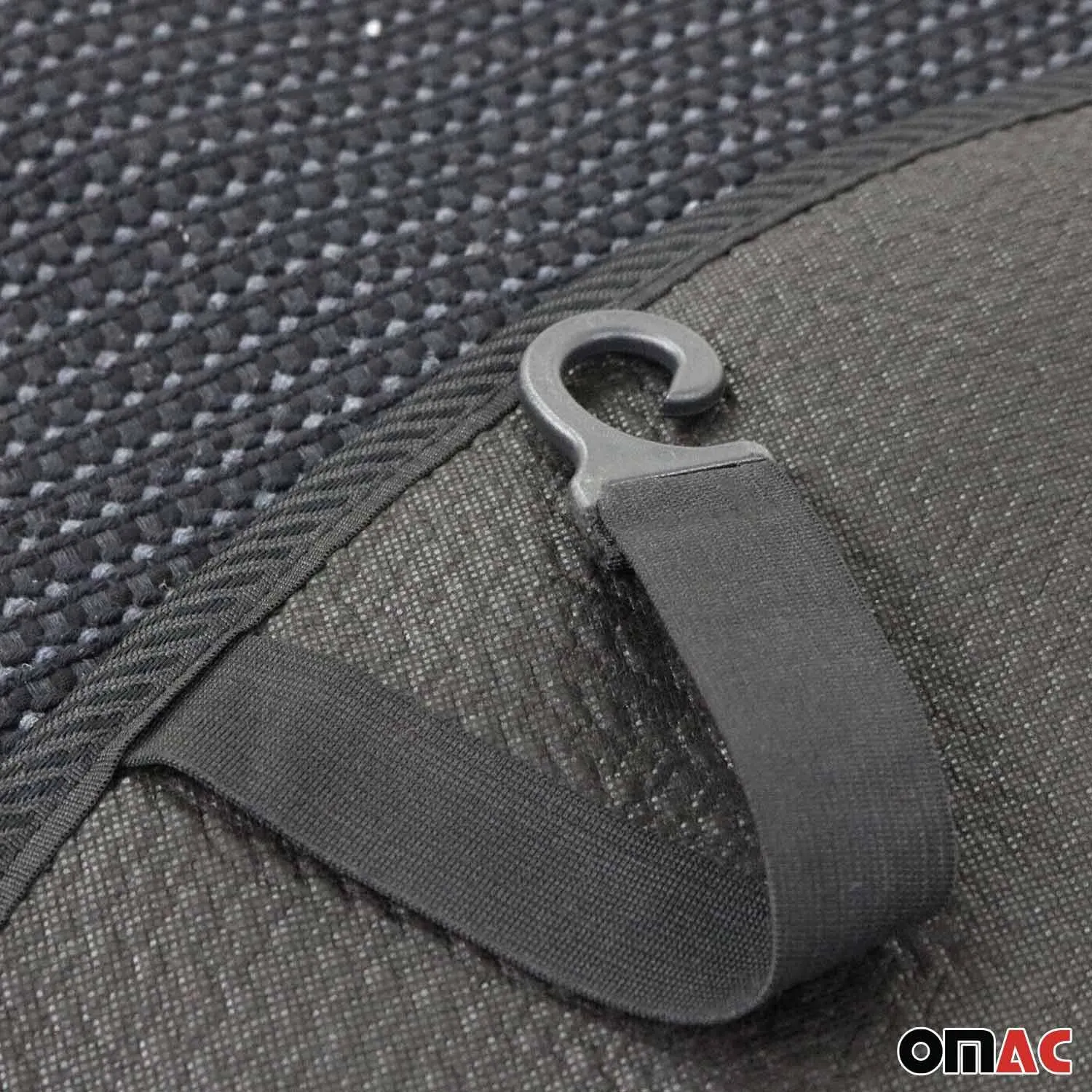 Land Rover Antiperspirant Front Seat Cover Pads Black Grey 2 Pcs - Image 8