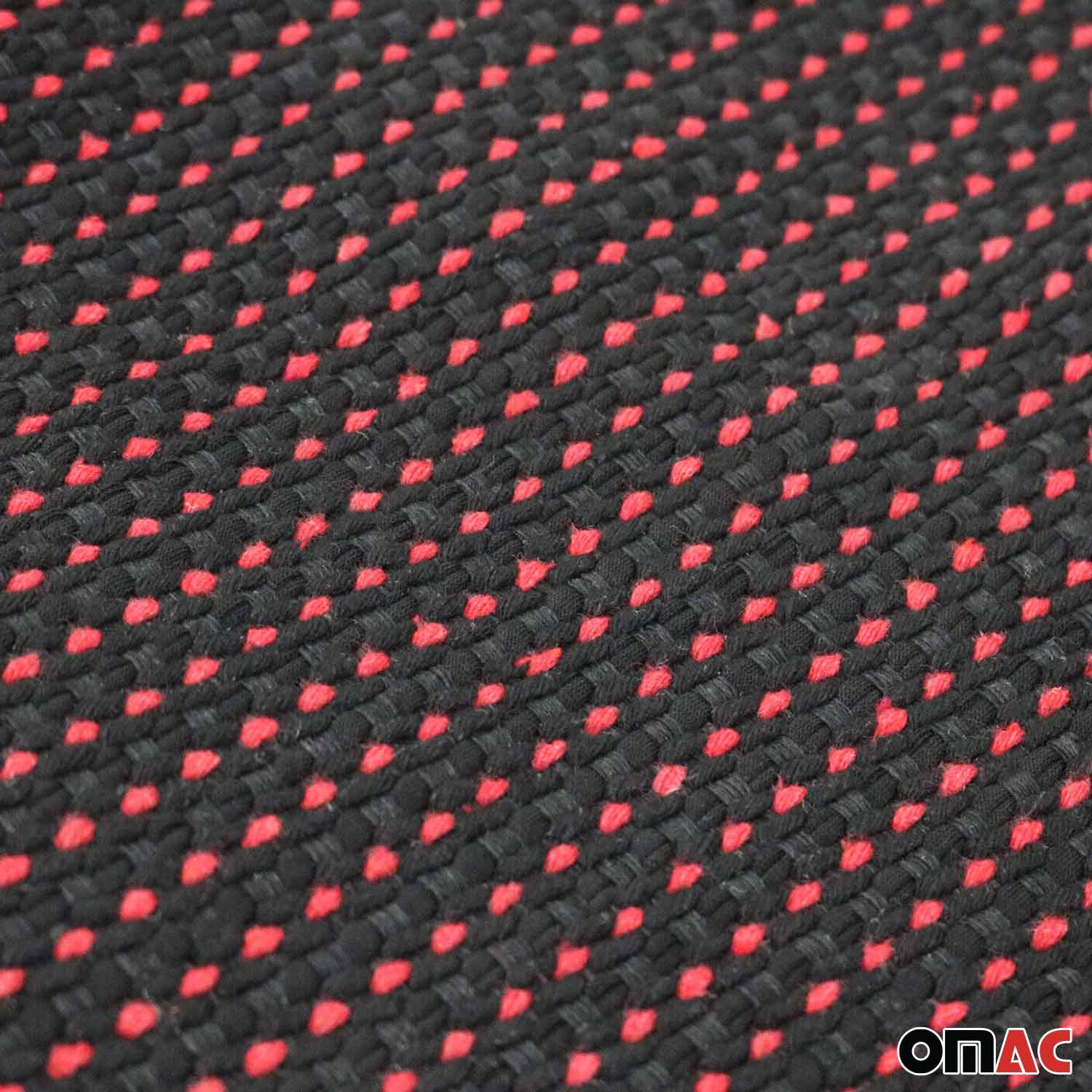 Land Rover Antiperspirant Front Seat Cover Pads Black Red 2 Pcs - Image 6