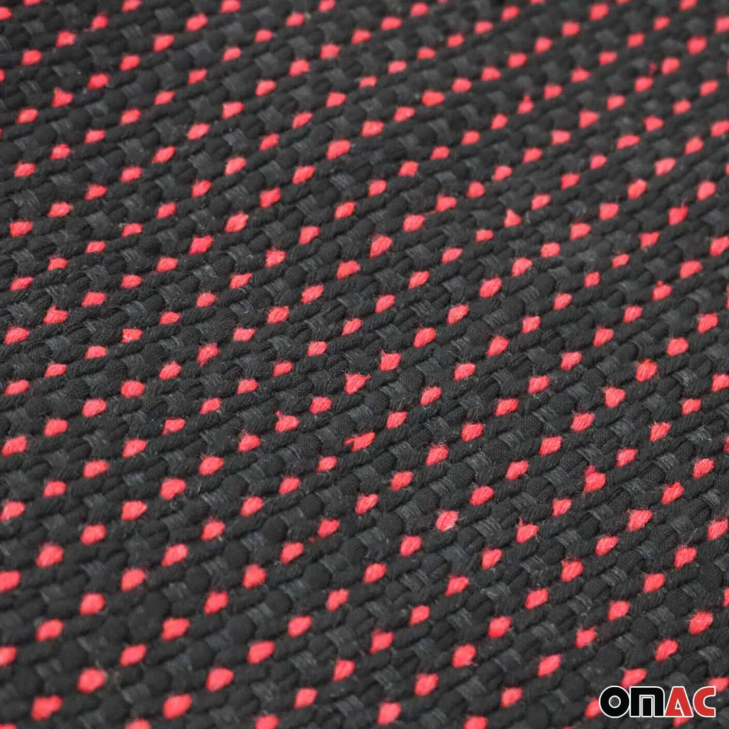 Lincoln Antiperspirant Front Seat Cover Pads Black Red 2 Pcs - Image 6