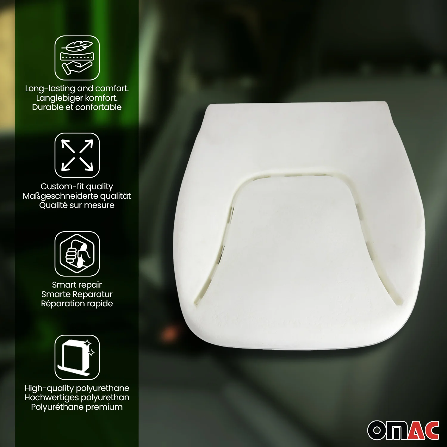 2010-2013 Ford Transit Connect Seat Cushion Foam Pad Driver Bottom 1Pc - Image 4