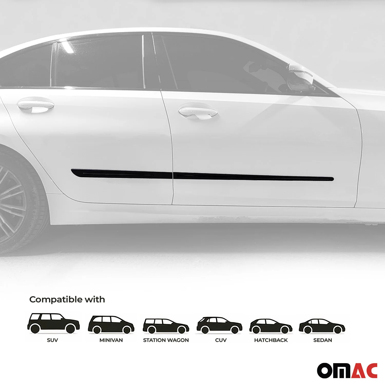 Acura Side Door Molding Trim Skirt Garnish Black 4 Pcs - Image 7