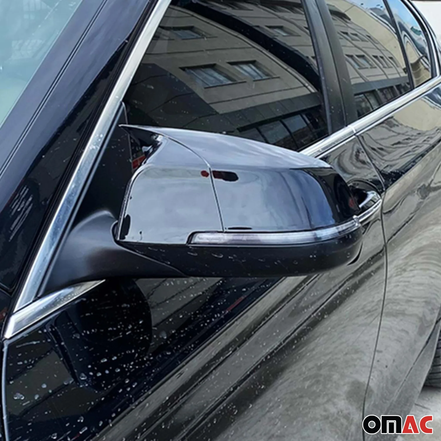 2014-2018 BMW 5 Series F10 F11 F18 2014-2018 FL Side Mirror Cover ABS Black Gloss 2Pcs - Image 2