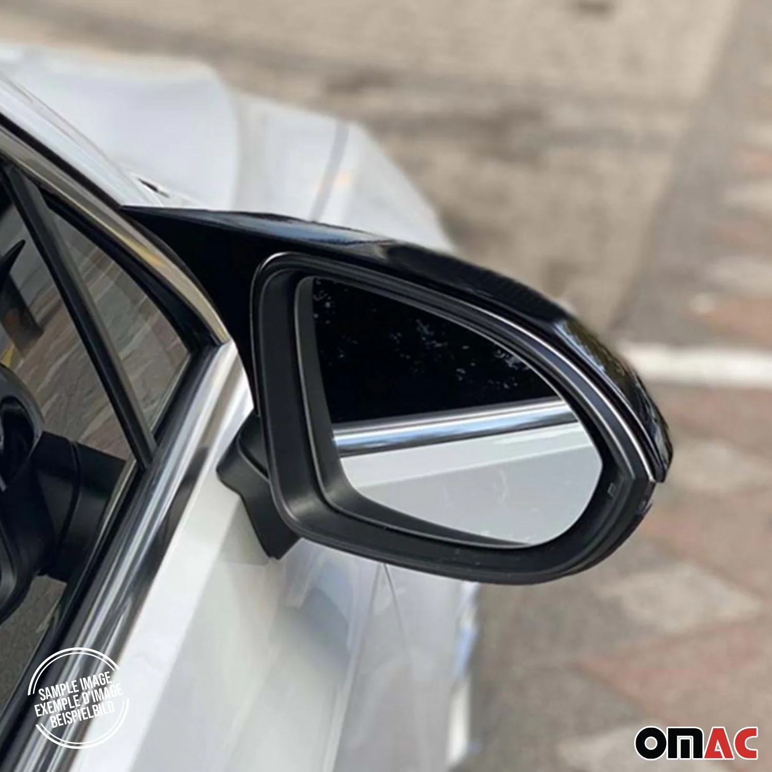 Mercedes W213 W205 AMG GT C190 GLA GLB GLC Mirror Cover Caps Gloss Black - Image 3