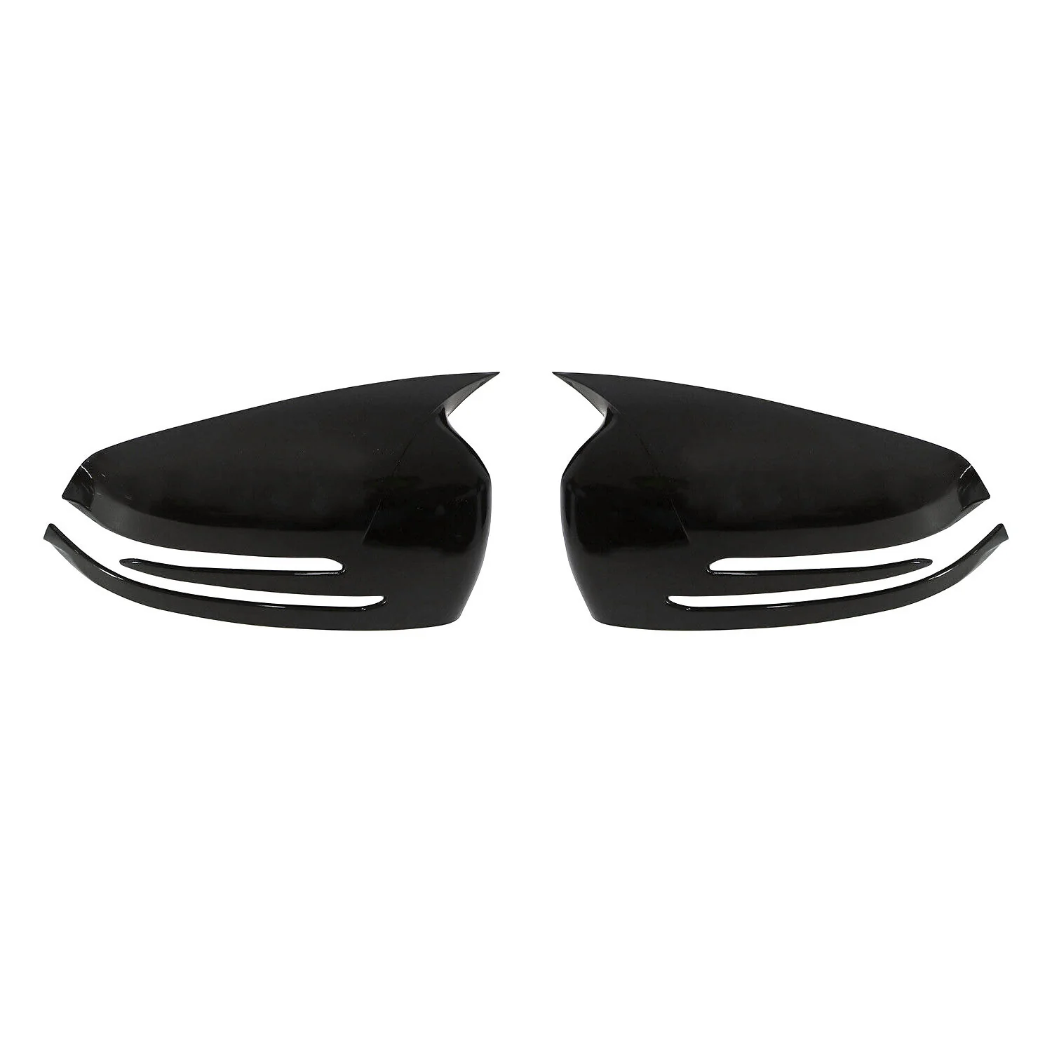 Mercedes W176 W246 C204 X204 X156 W212 Black Glossy Wing Mirror Cover Caps - Image 3