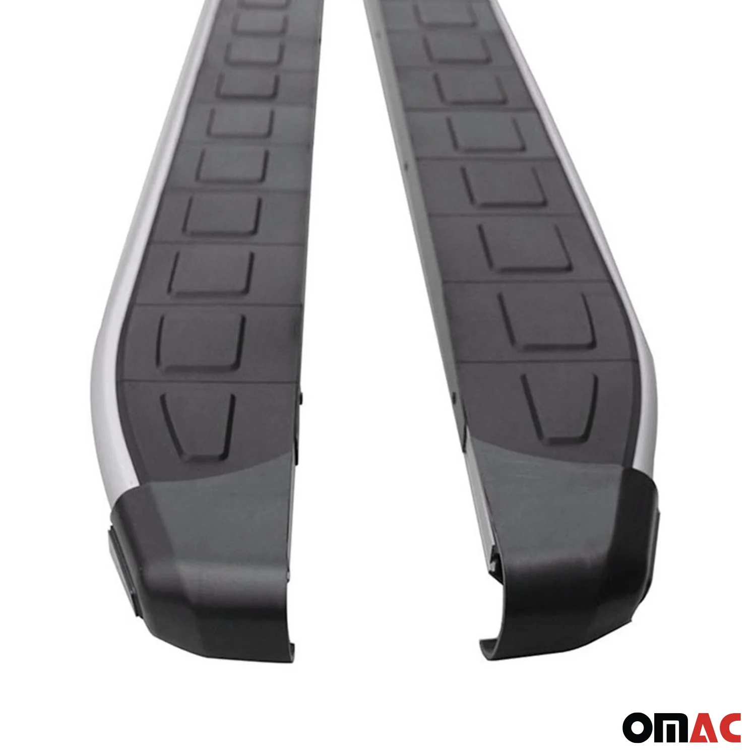 2007-2013 BMW X5 E70 Running Boards Side Steps Silver & Black - Image 11