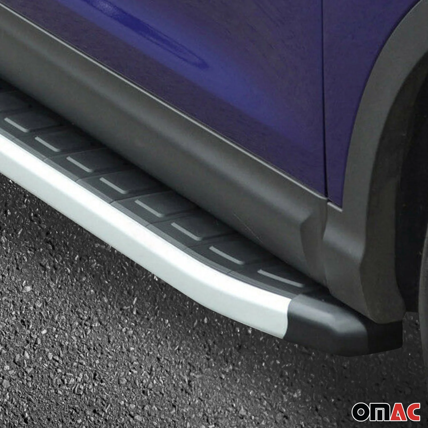2007-2013 BMW X5 E70 Running Boards Side Steps Silver & Black - Image 5