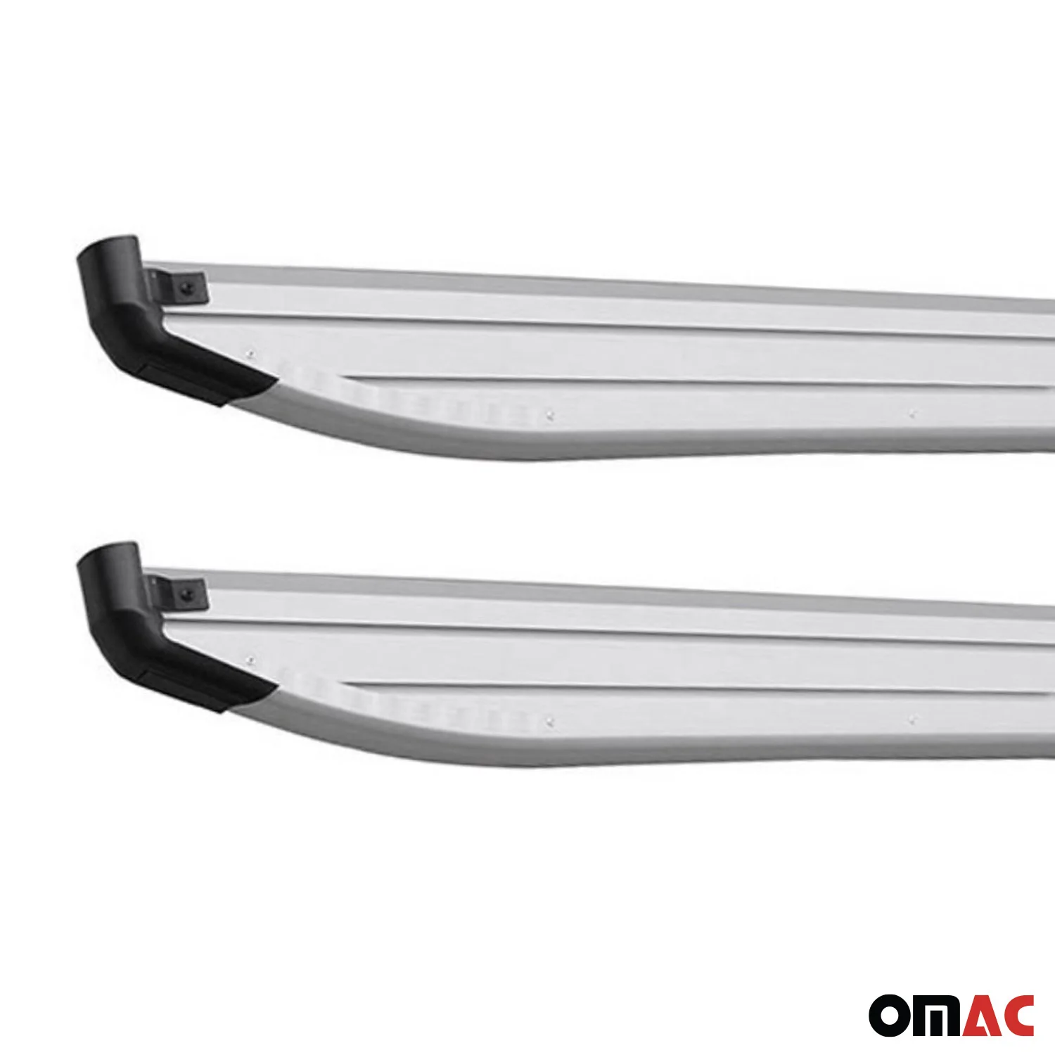 2019-2023 Ford Ranger Double Cab Running Boards Side Steps Silver & Black - Image 7
