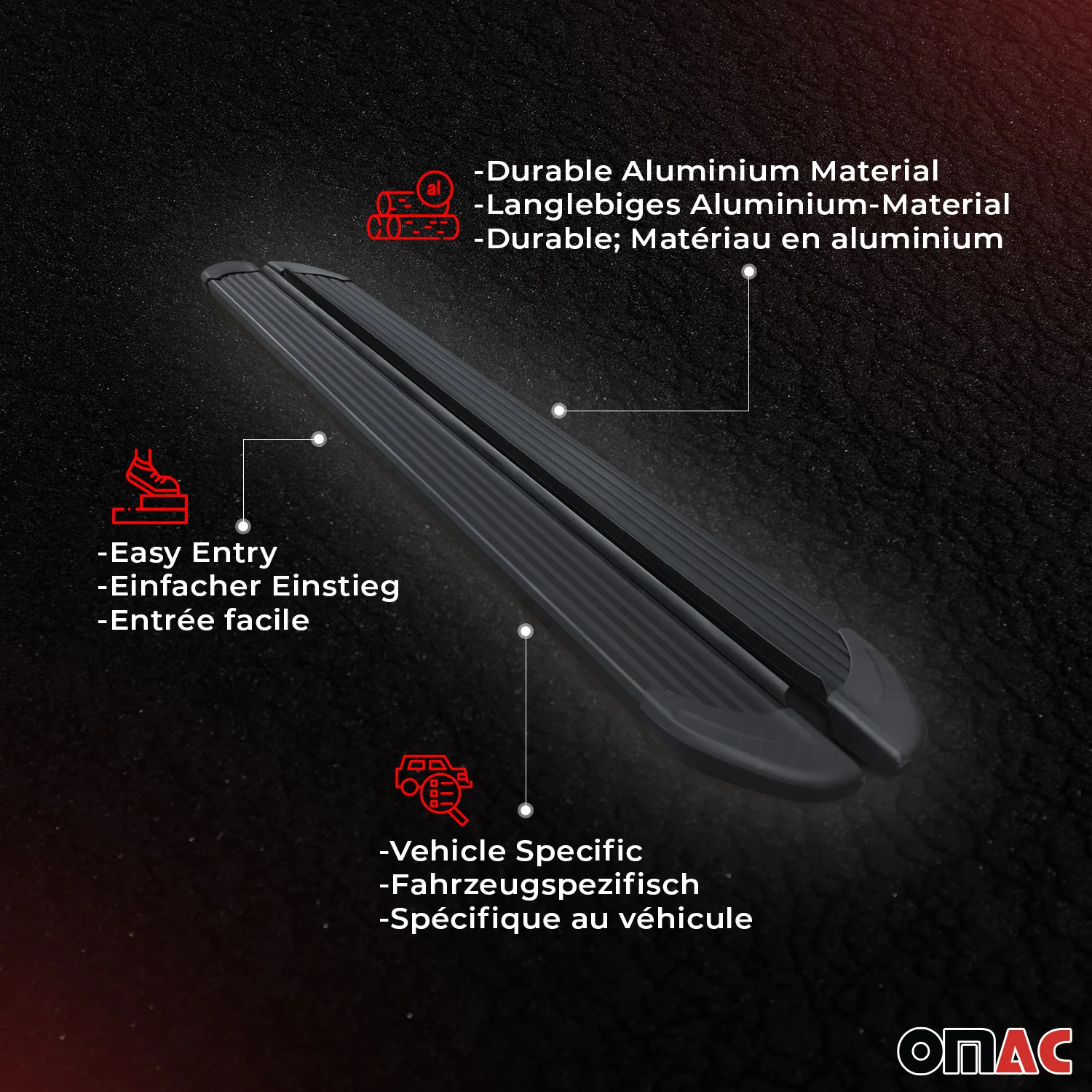 2017-2022 Nissan Rogue Sport Running Boards Side Steps Black - Image 4