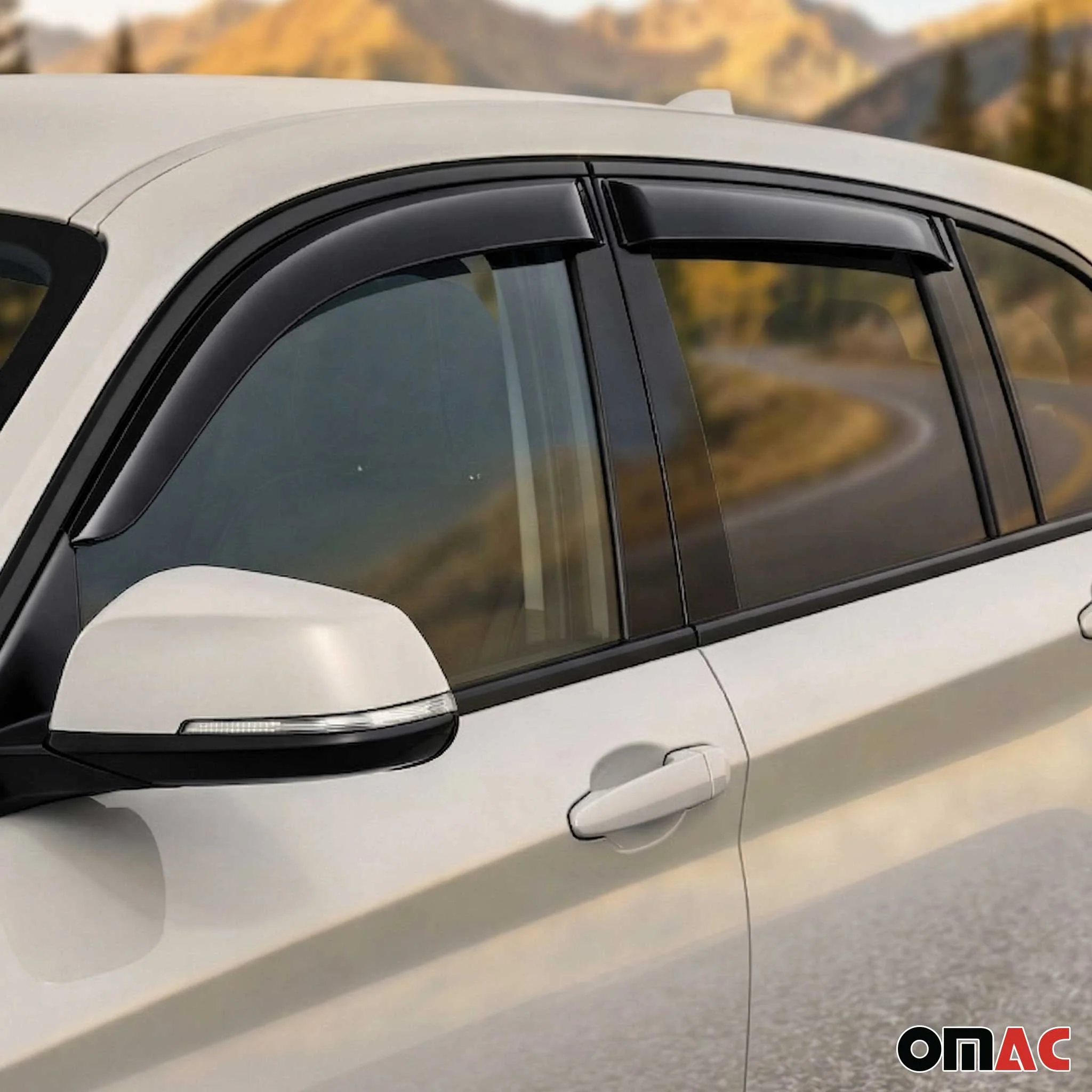 2012-2019 BMW 1 Series F20 Window Visor Vent Rain Deflector 4Pcs Smoke - Image 6