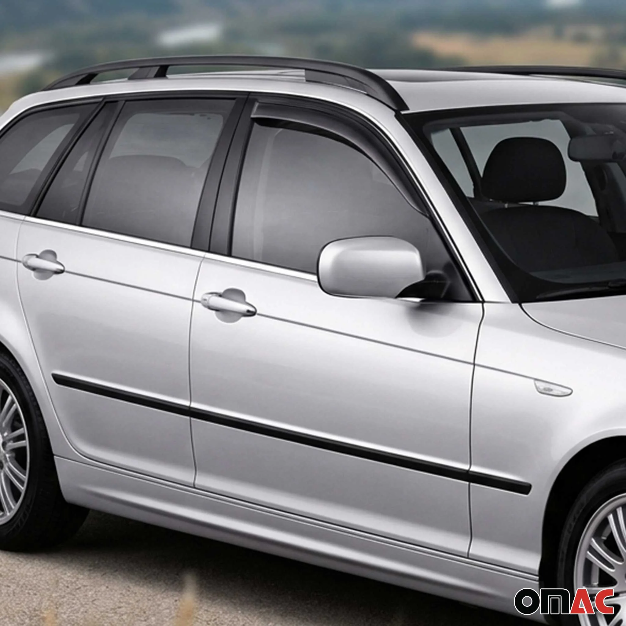 2000-2006 BMW 3 Series E46 Touring Window Visor Vent Rain Deflector 2Pcs Smoke - Image 6