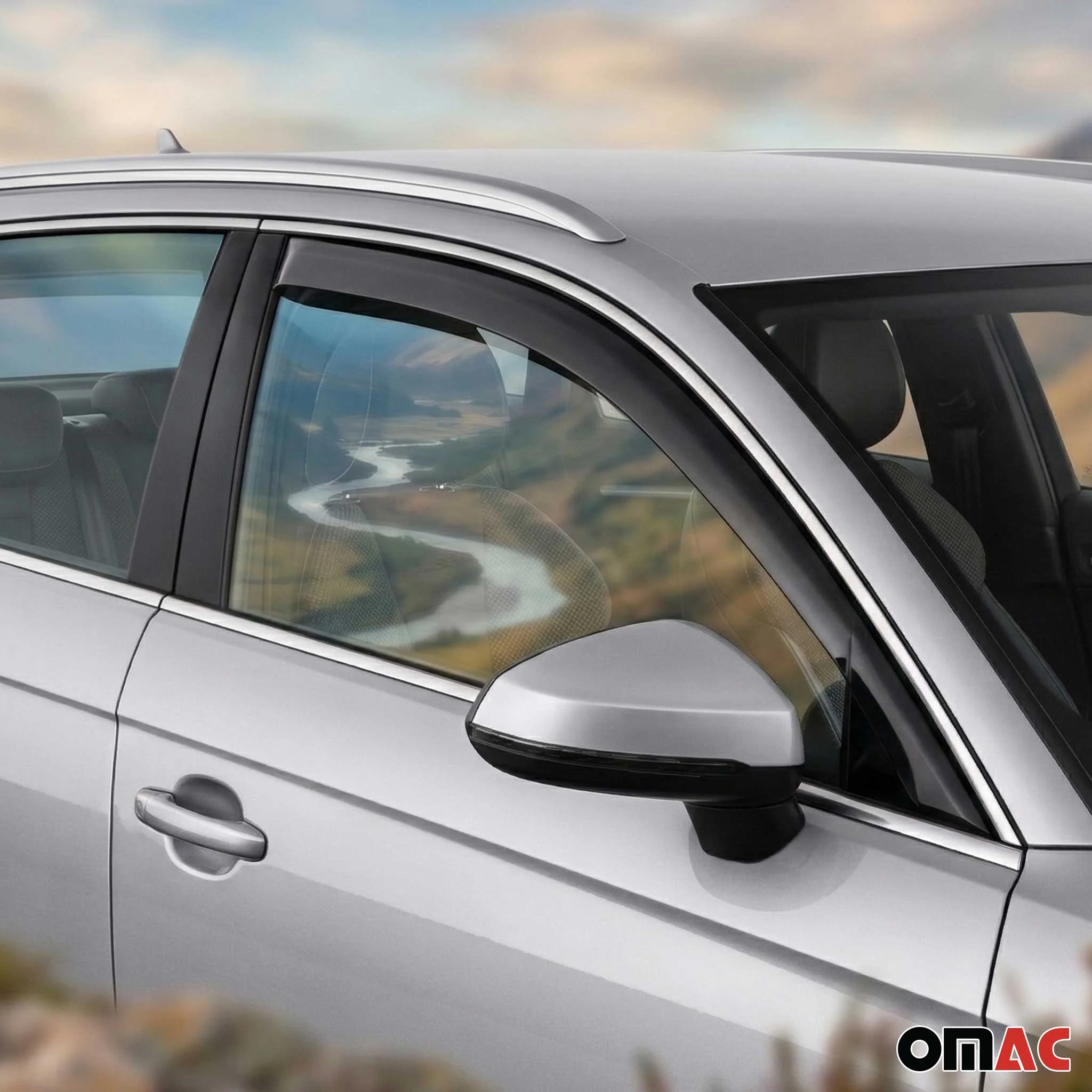 2005-2011 Audi A6 C6 S6 RS6 Sedan Avant Allroad Window Visor Vent Rain Deflector 2Pcs Smoke - Image 6