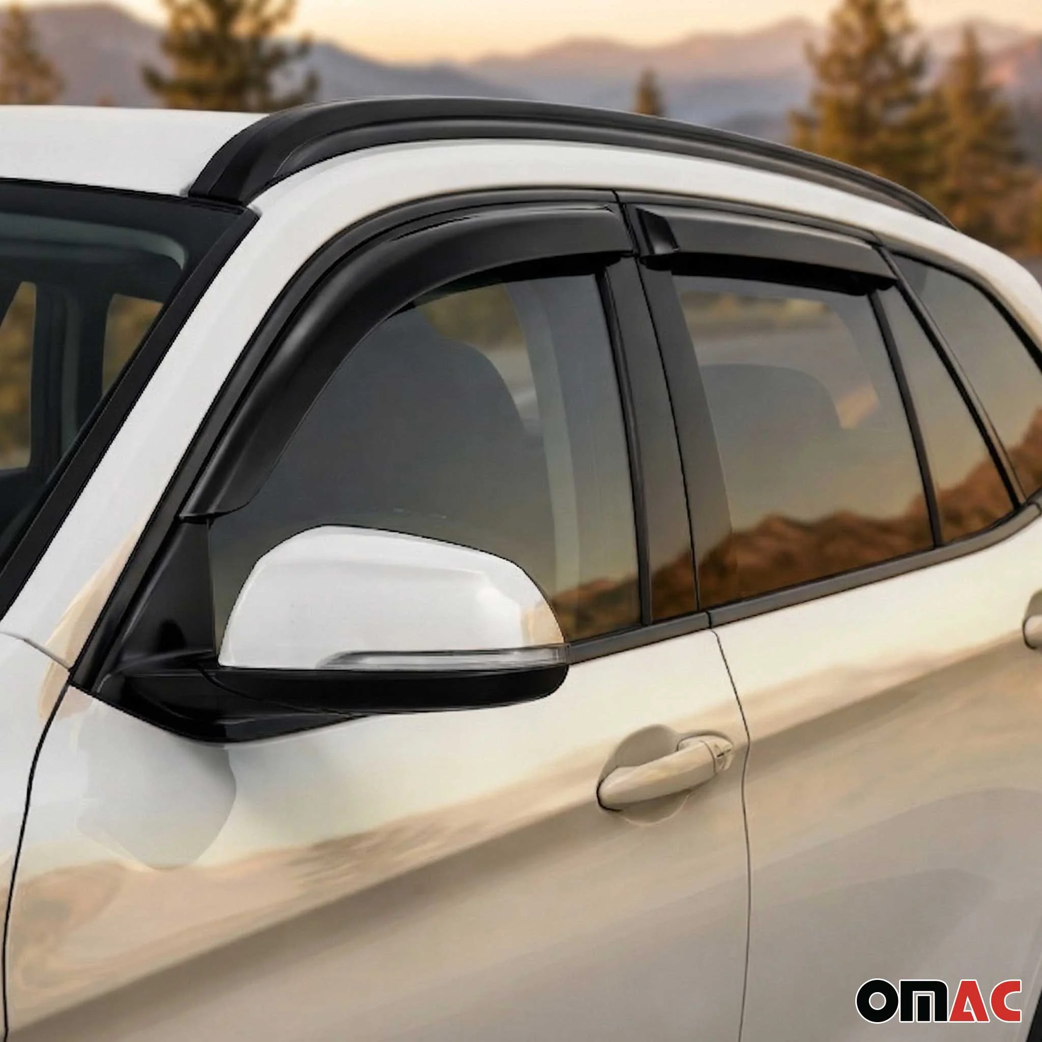 2010-2015 BMW X1 E84 Window Visor Vent Rain Deflector 4Pcs Smoke - Image 6