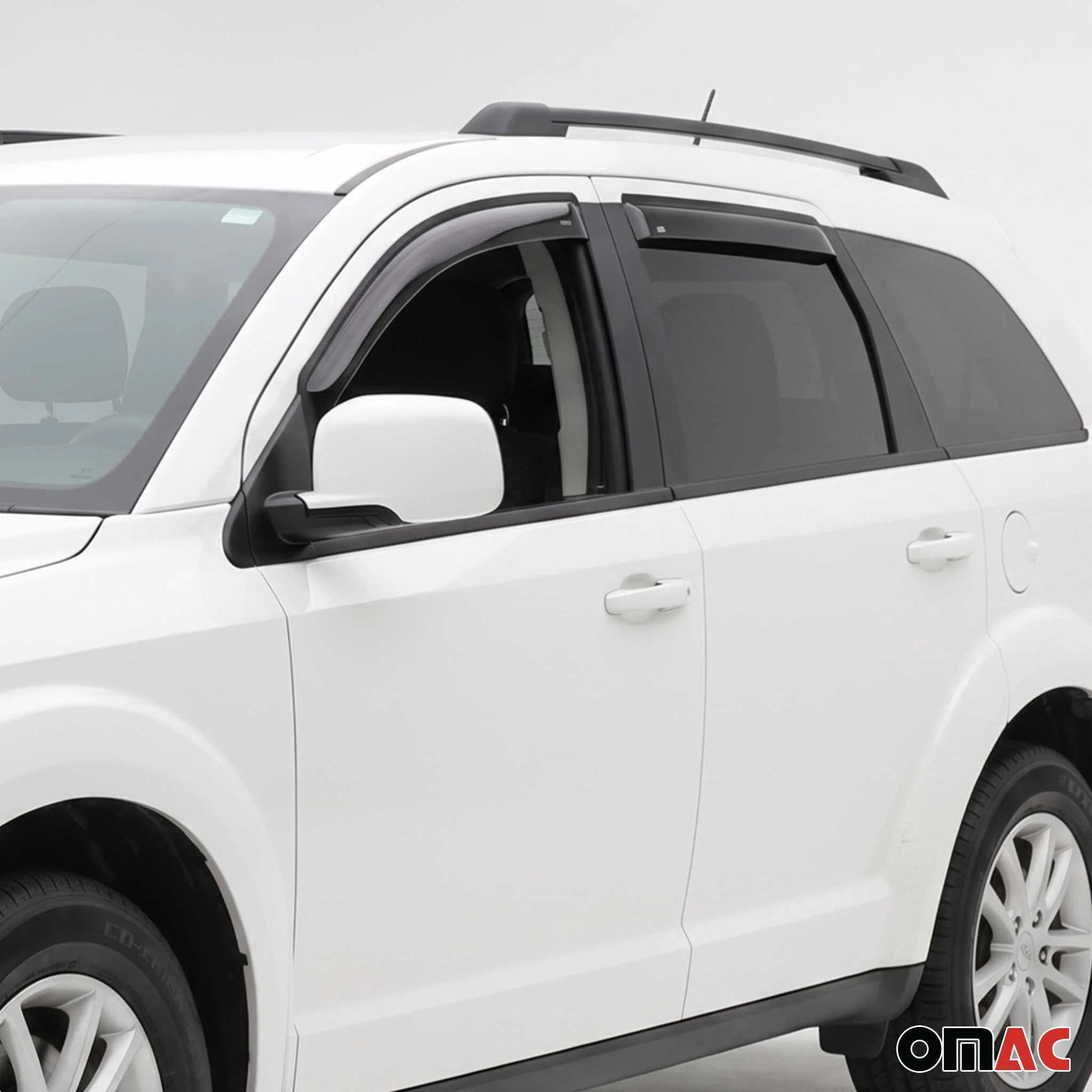 2009-2020 Dodge Journey Window Visor Vent Rain Deflector 4Pcs Smoke - Image 6