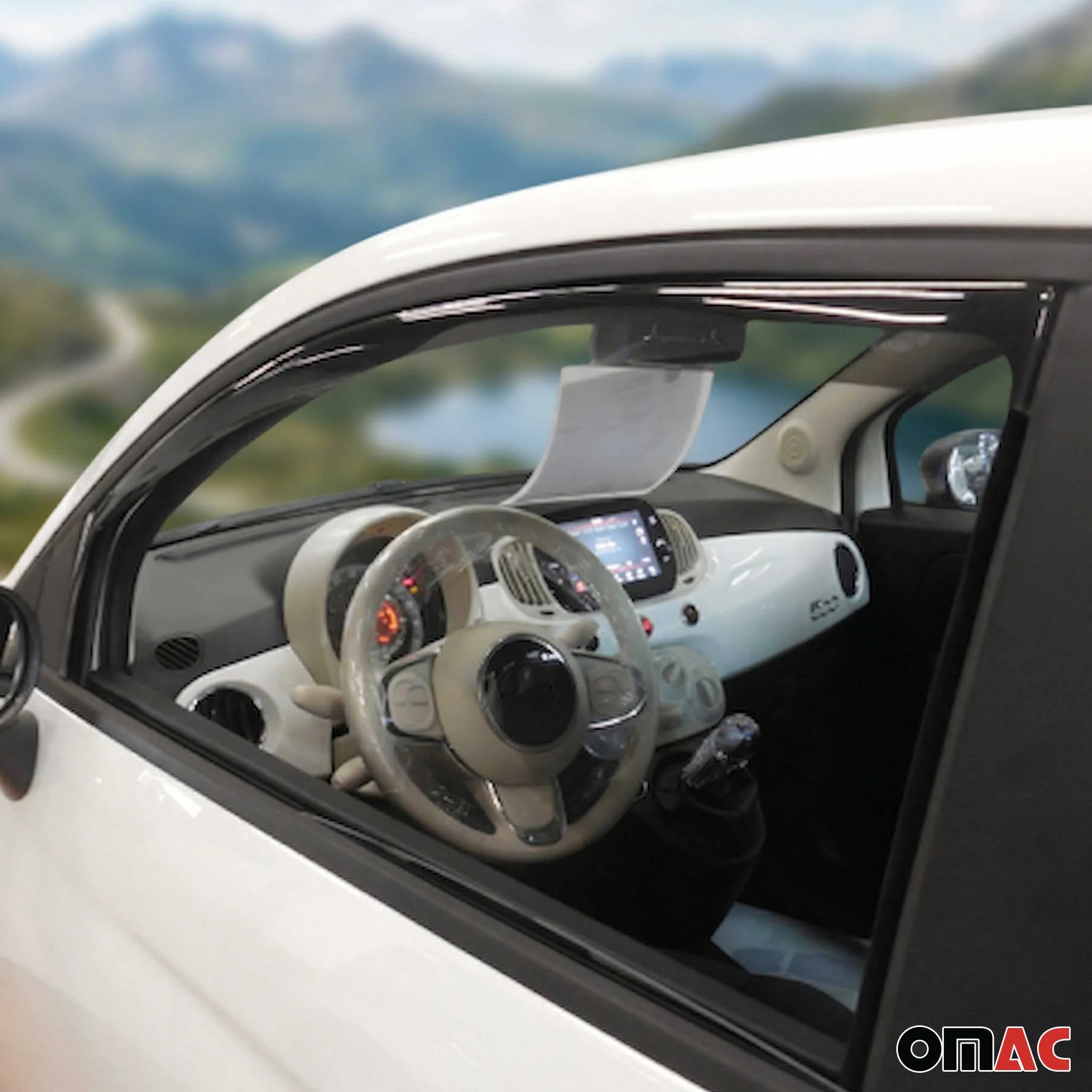 2012-2019 Fiat 500 Window Visor Vent Rain Deflector 2Pcs Smoke - Image 6